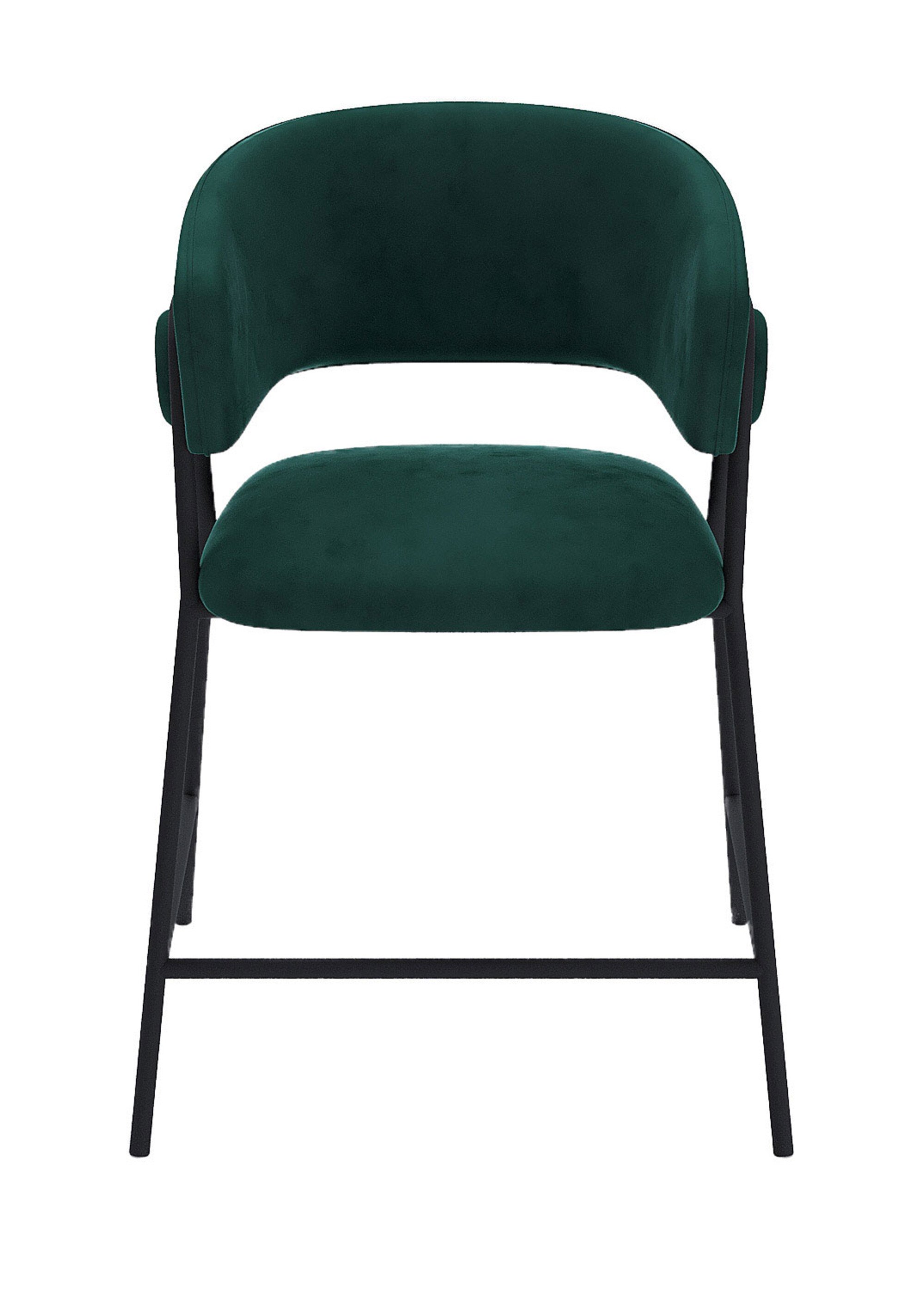 Tabourets de bar confortables en velours VERT POT-BONNIE FA2