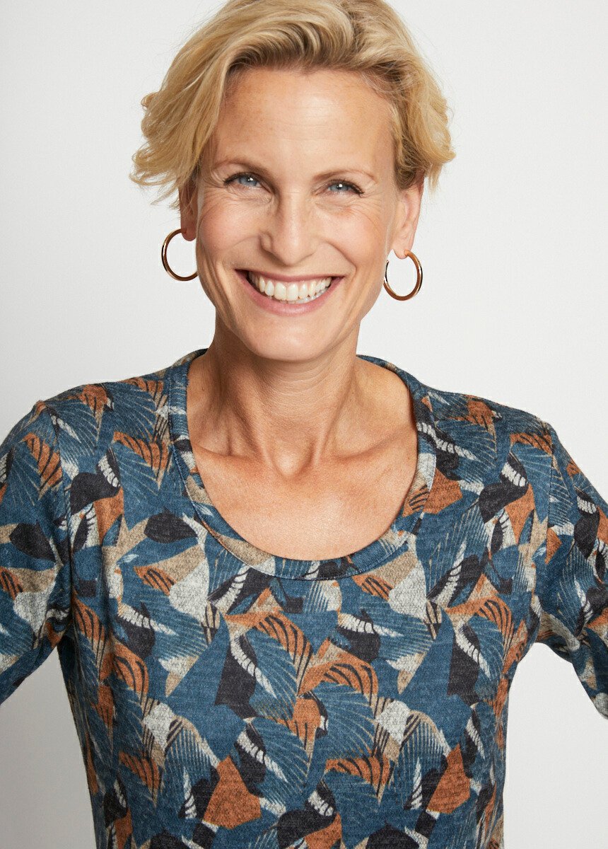 T-shirt court manches longues imprimé