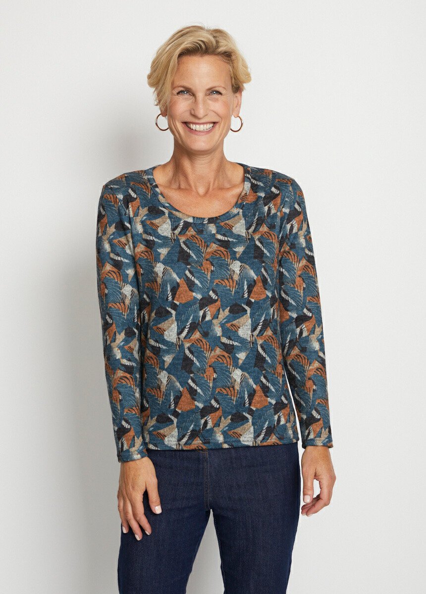 T-shirt court manches longues imprimé