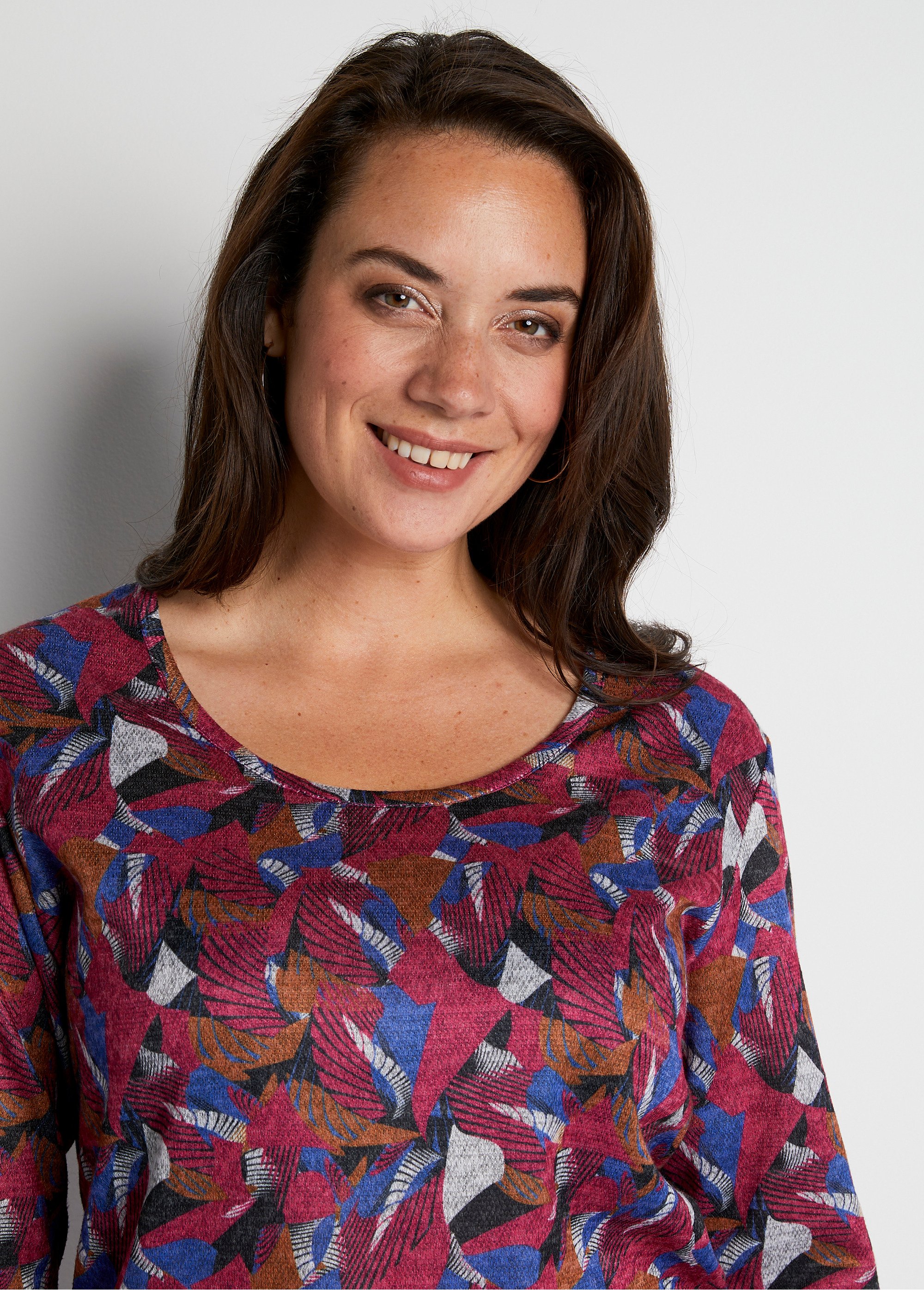 T-shirt court manches longues imprimé