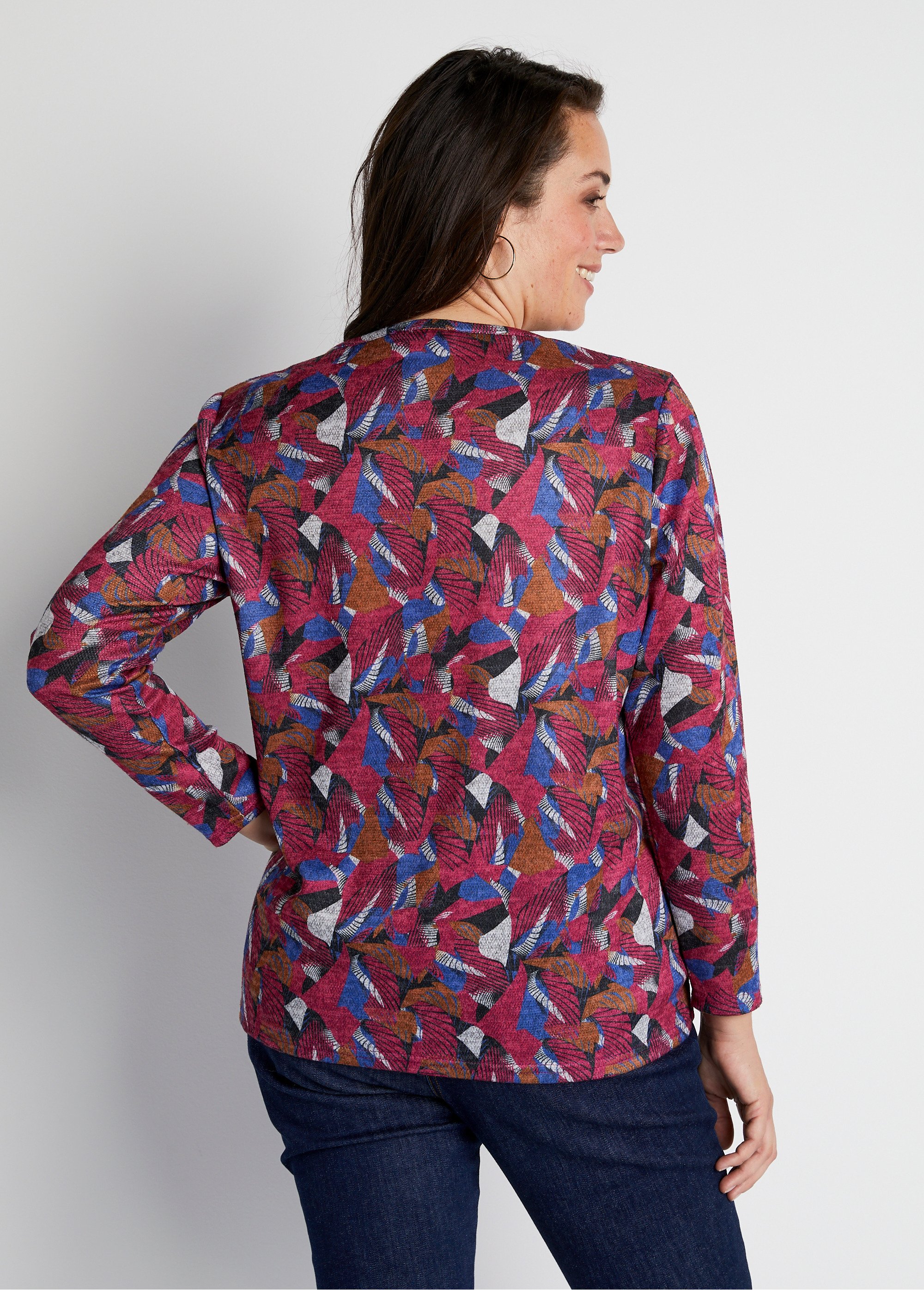 T-shirt court manches longues imprimé