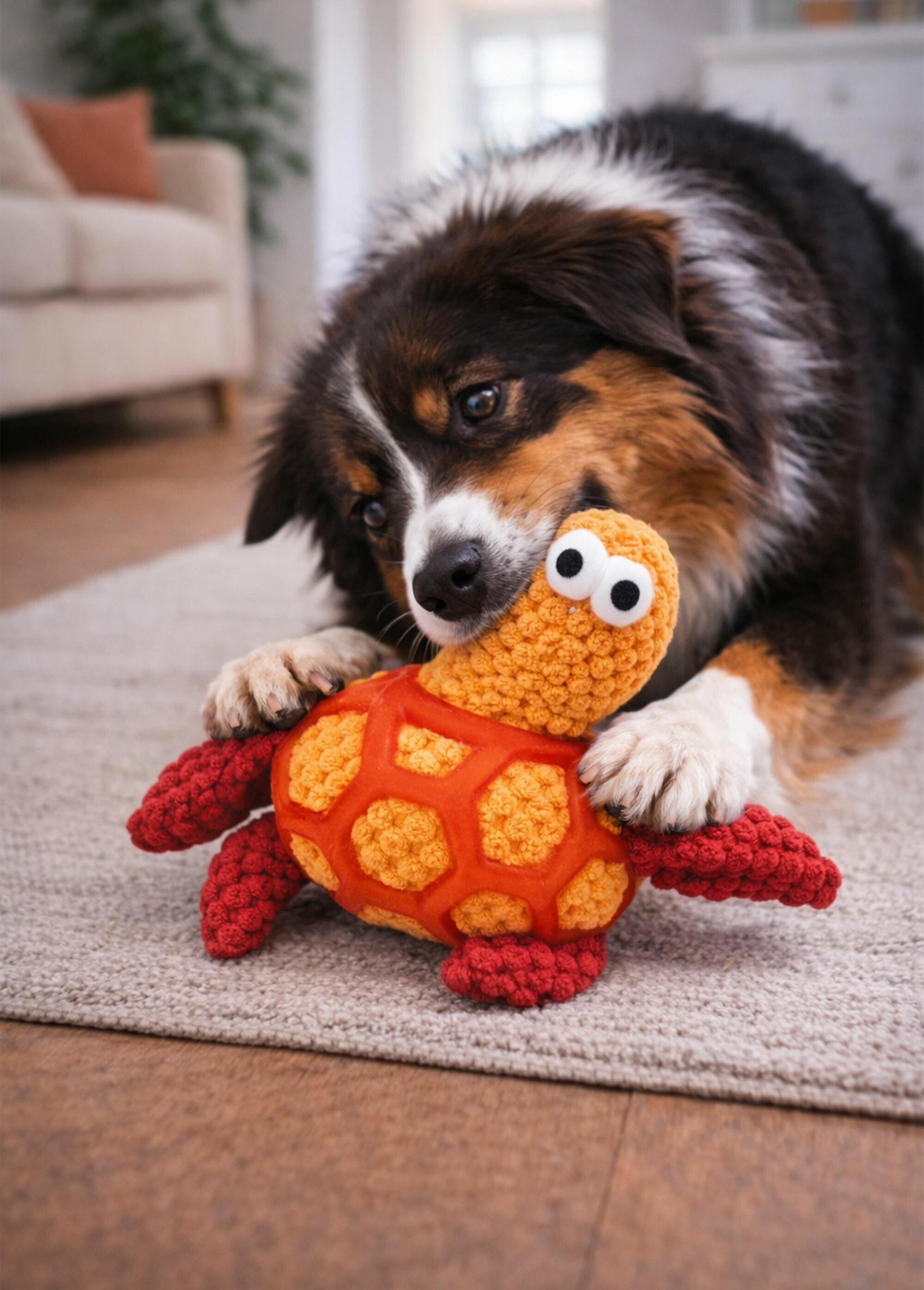 Doudou tissu et caoutchouc, pour chien VERT RIG-00005975EL SI1