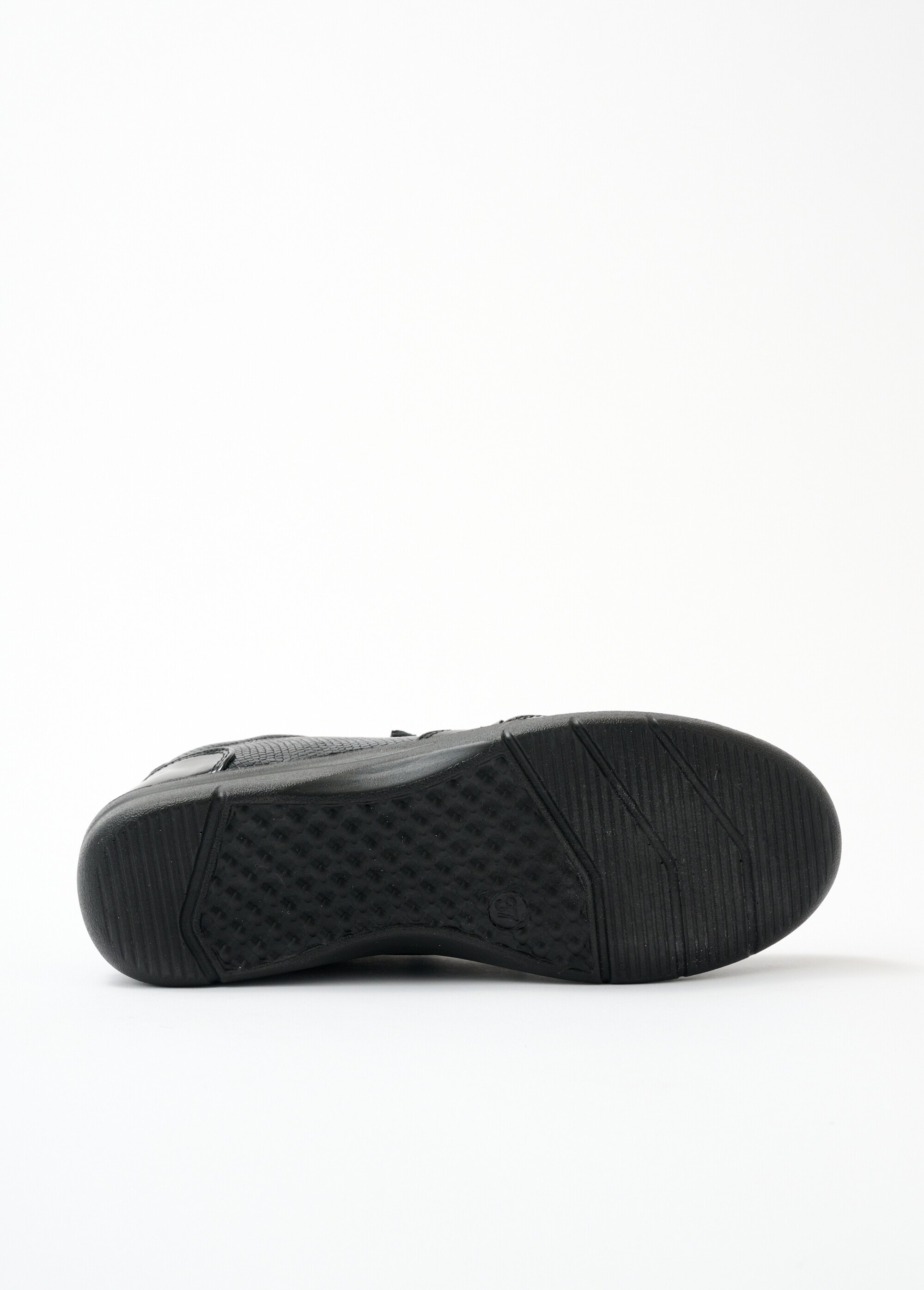 Baskets largeur confort lacées et zippées Femme Noir OURNAL UN1