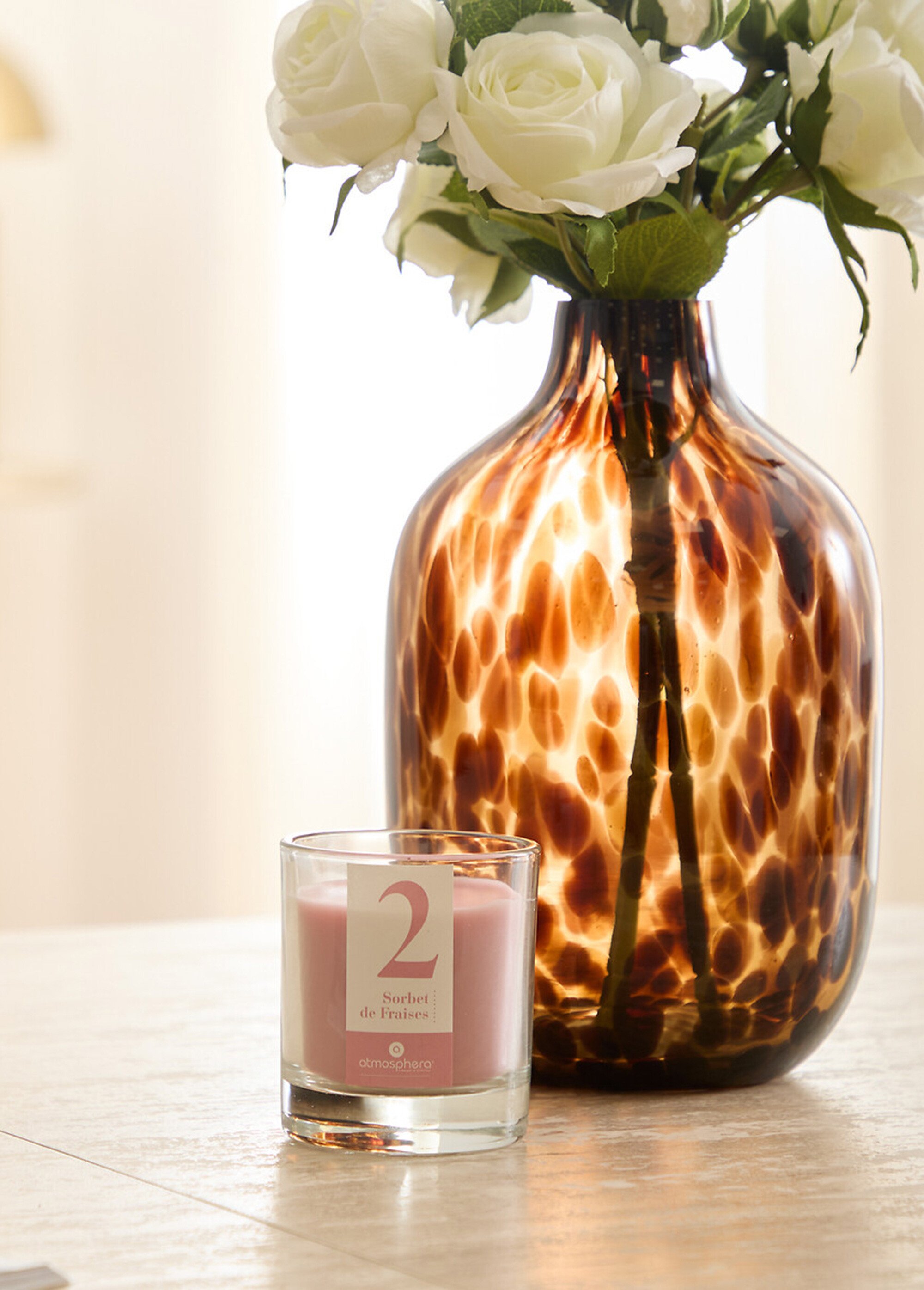 Bougie parfumée Numia en verre Rose JJA-214800 SI1