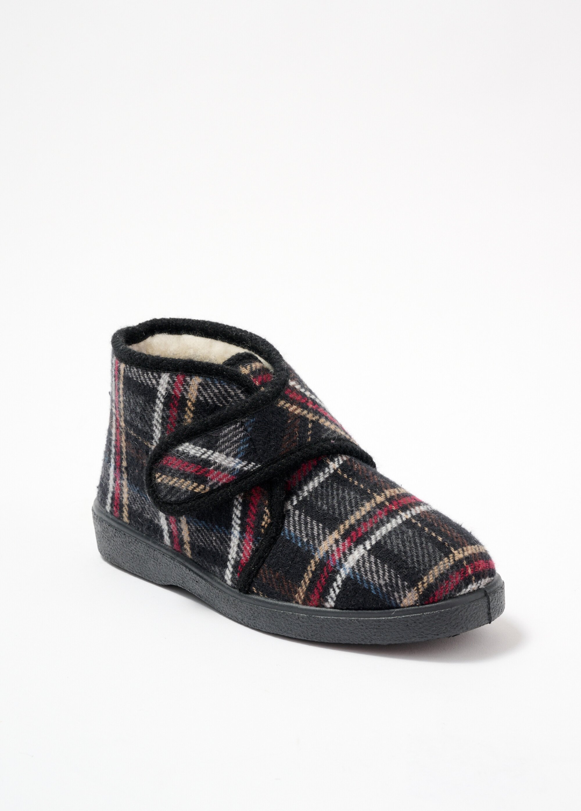 Chaussons montants grande largeur fourrés mixtes Gris Afibel