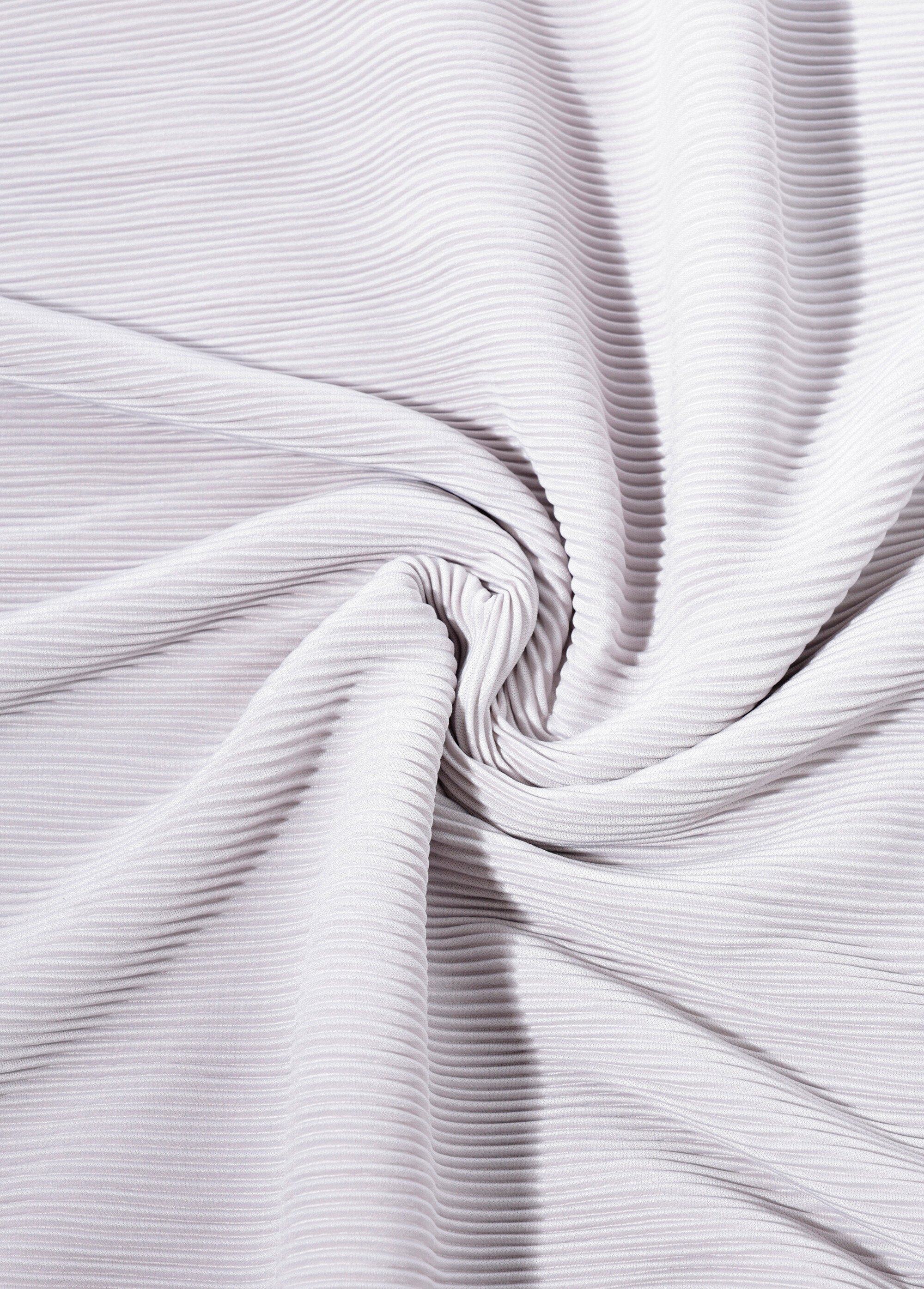 Coupon habillement, tissu plissé GRIS COT147894 FA1