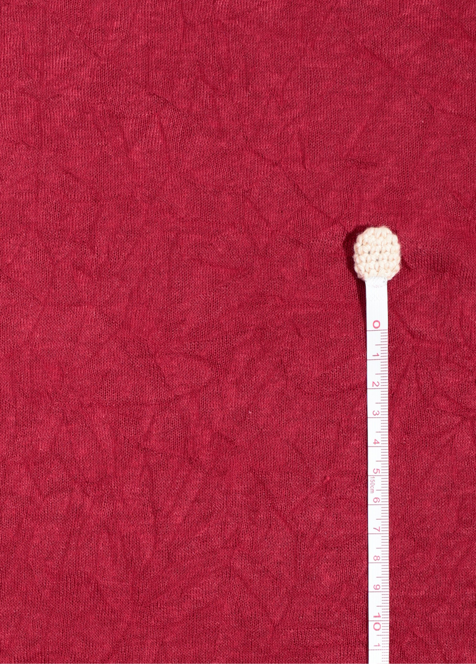 Coupon tissu jersey flammé froissé, 1C ROUGE COT141820 DE1