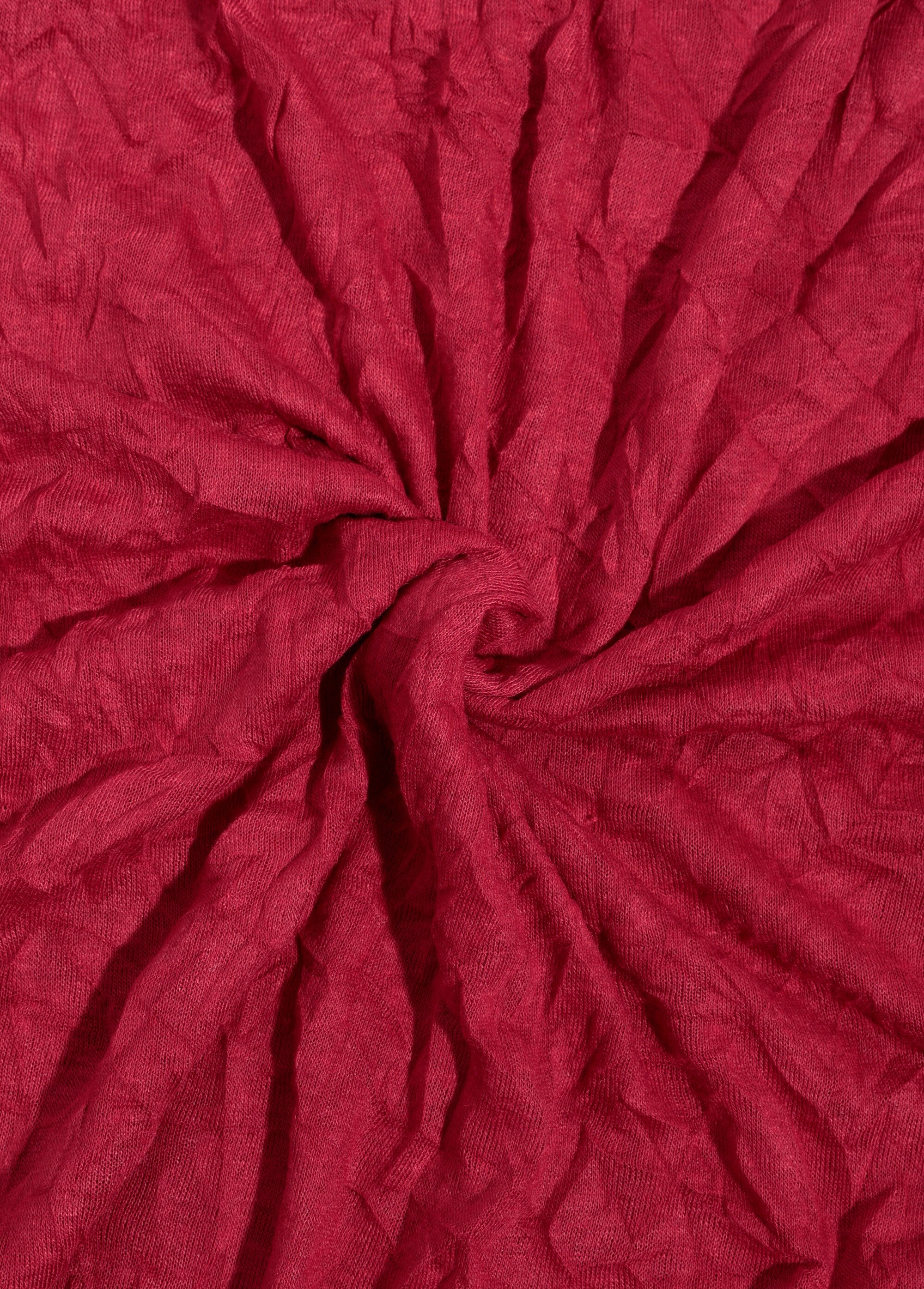 Coupon tissu jersey flammé froissé, 1C ROUGE COT141820 FA1