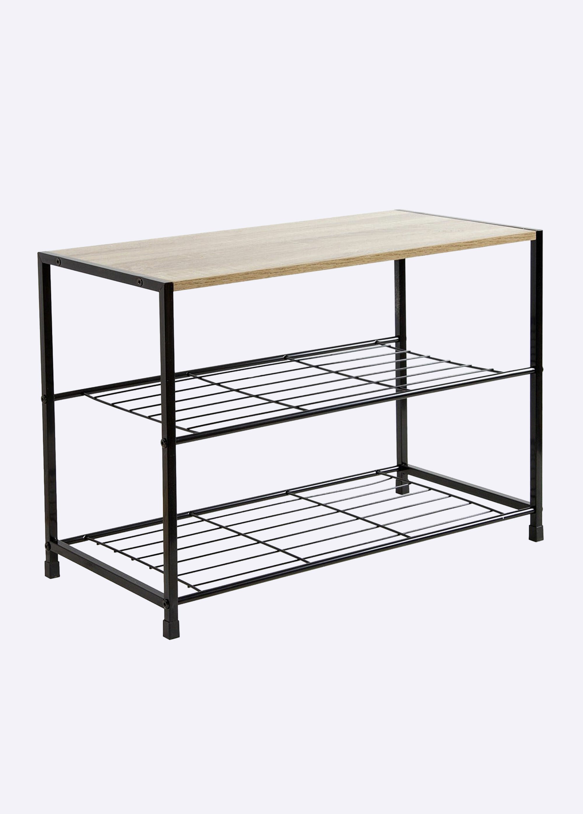 Etagère à chaussures 2 niveaux métal