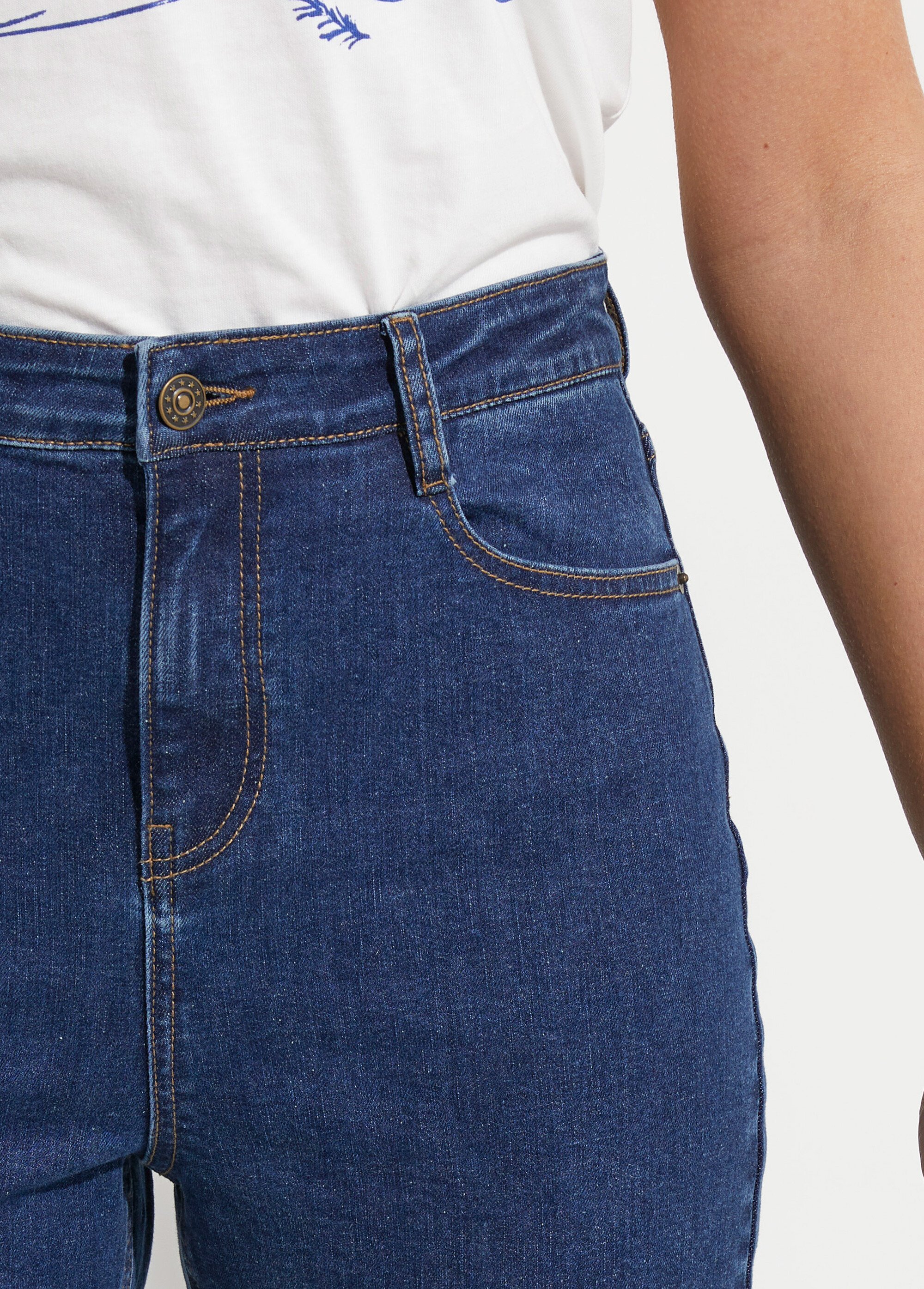 Jean taille haute coupe droite 7/8ème