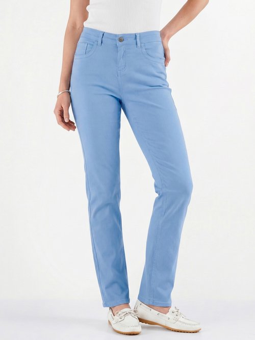 Le pantalon 5 poches brodé Femme Bleu NOMINAL FA1
