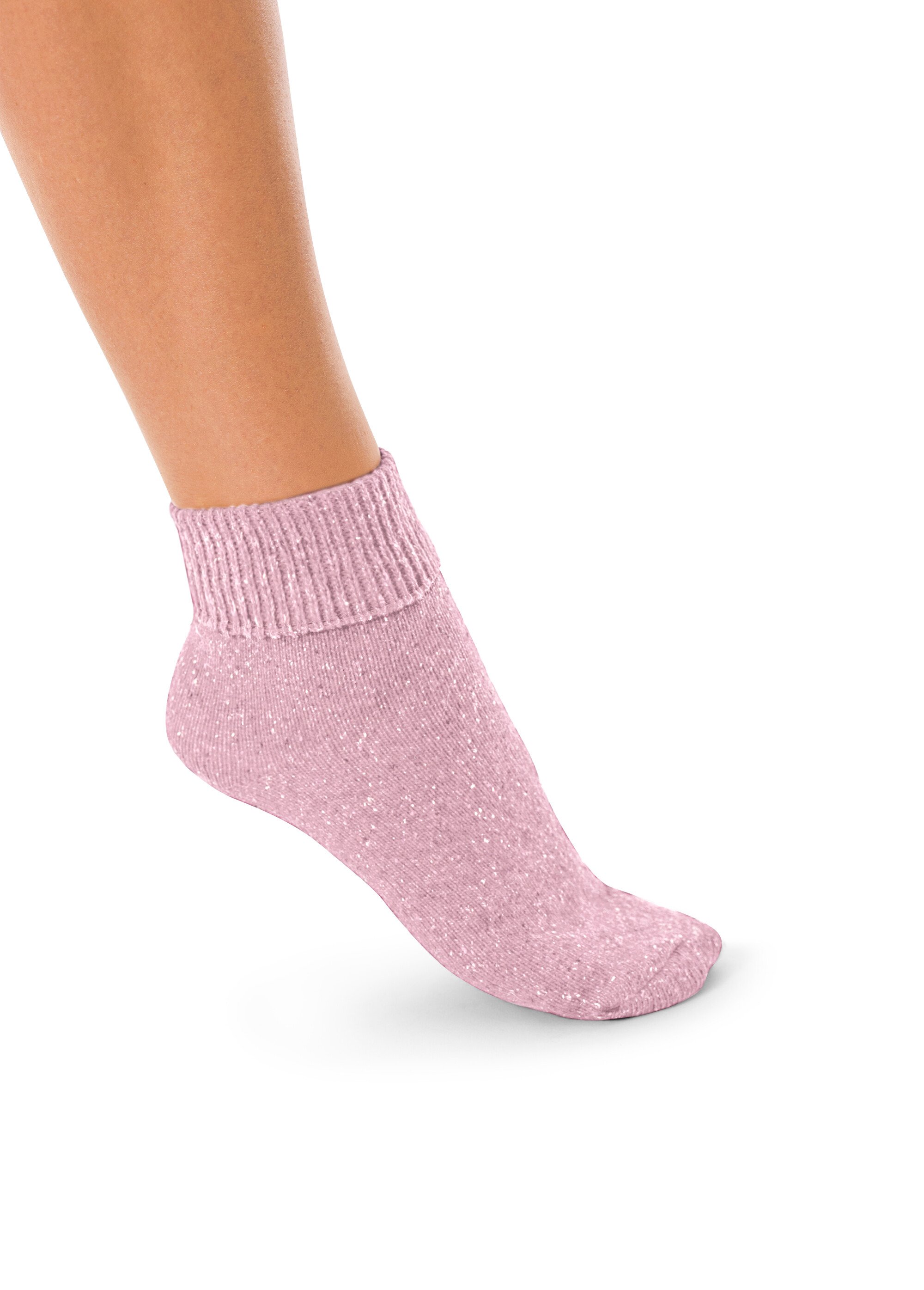 Lot de 2 paires de chaussettes chinées à revers