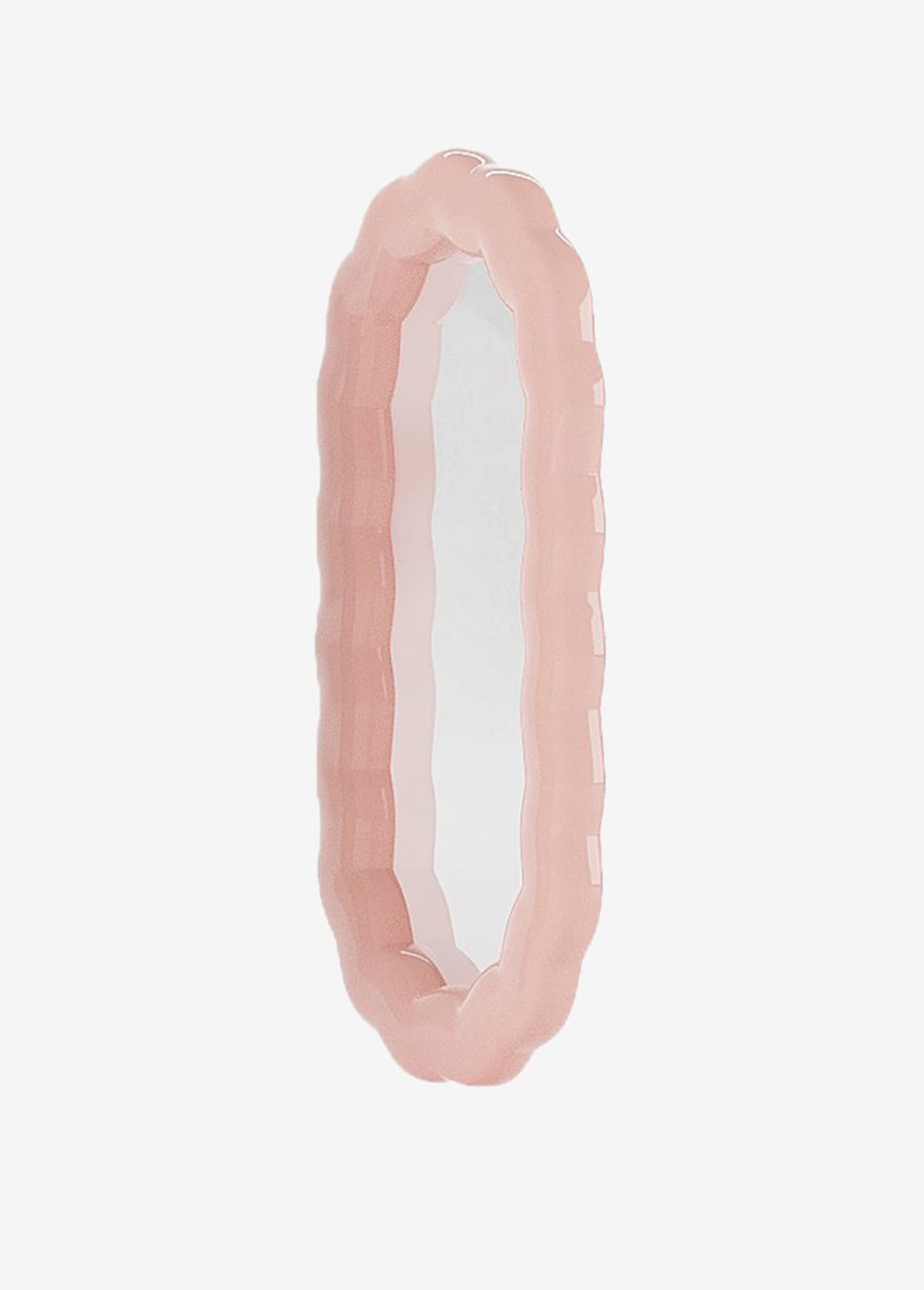 Miroir ovale décor céramique fantaisie