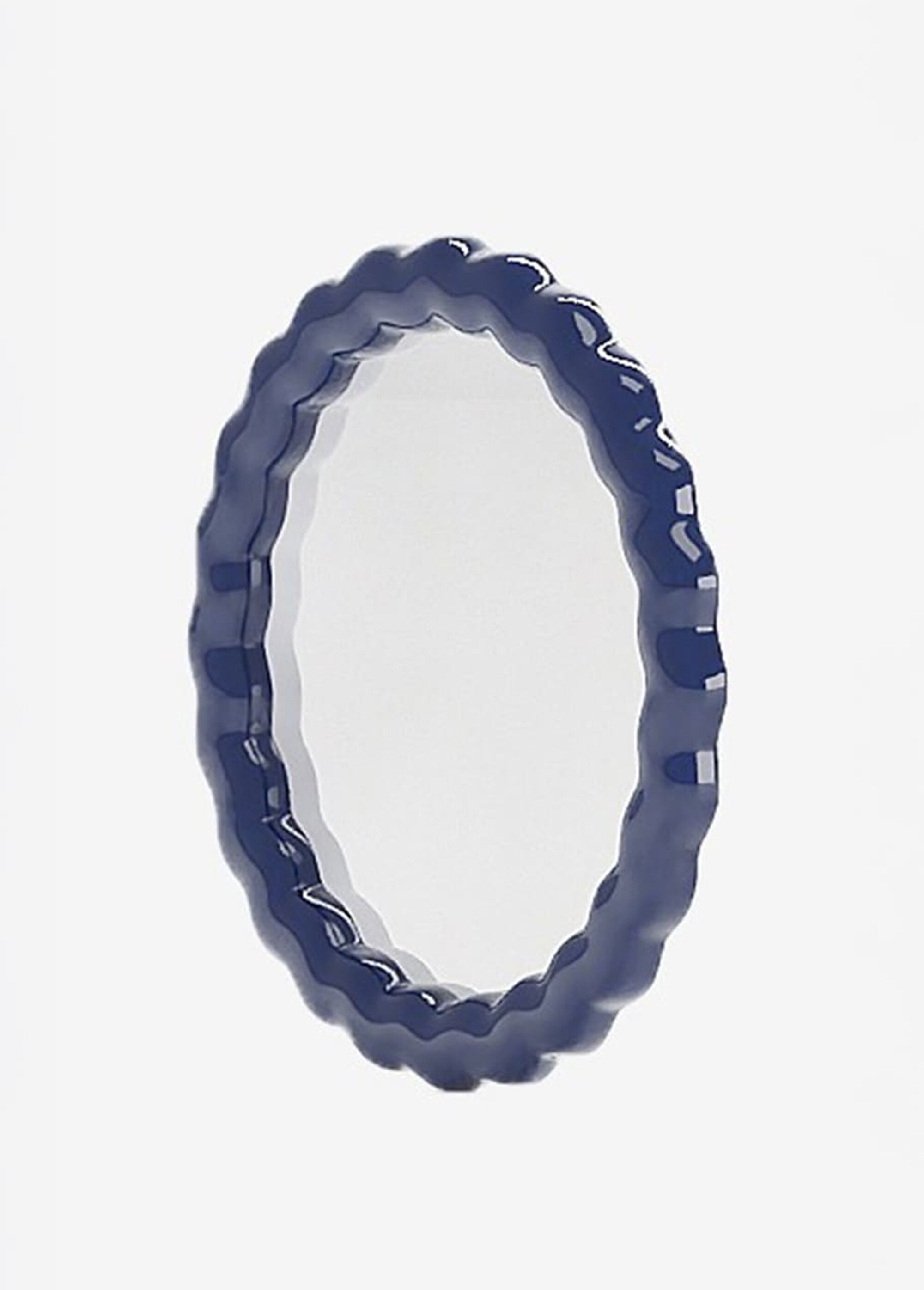 Miroir rond décor céramique fantaisie Bleu POT-GEORGIA DE1