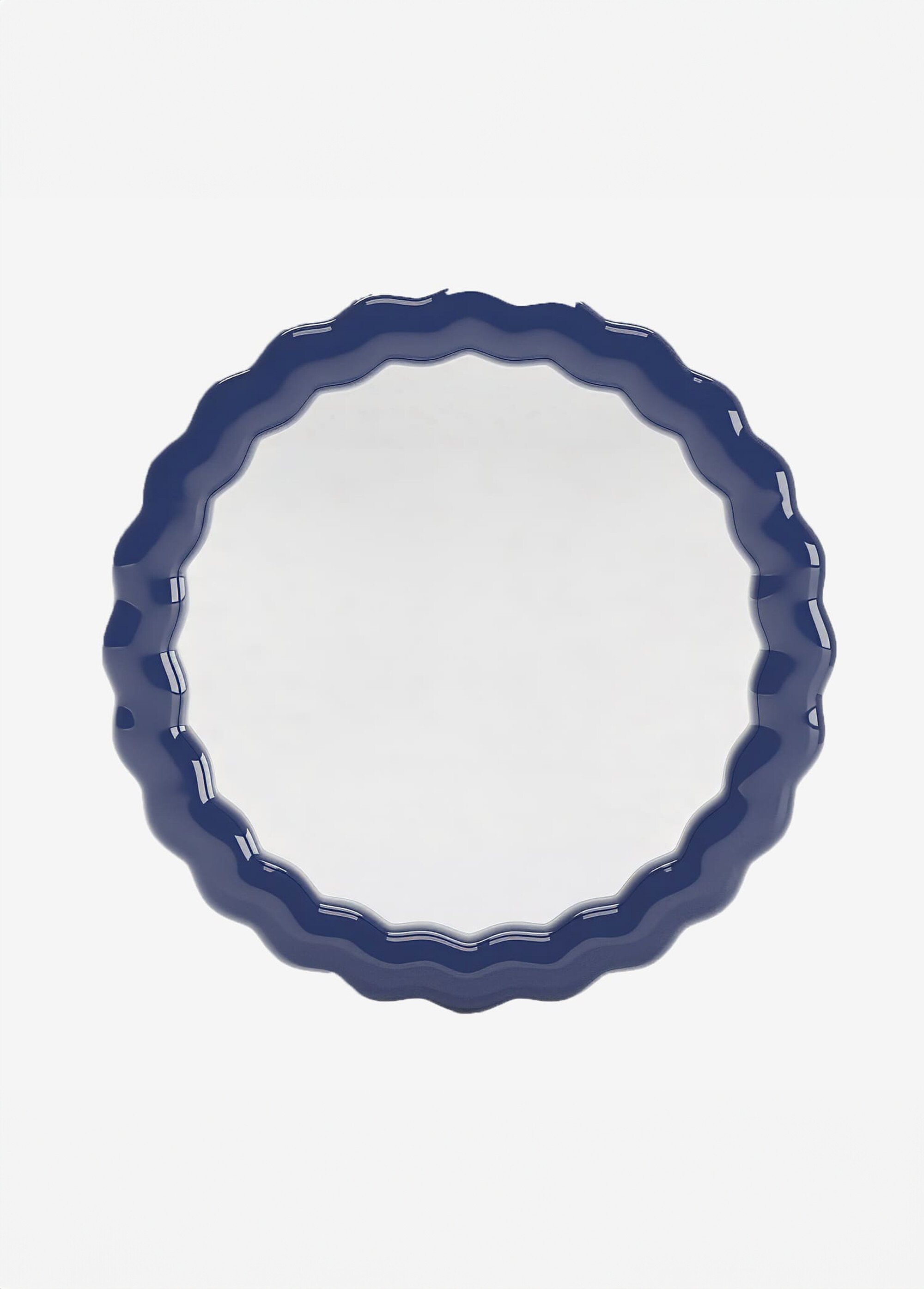 Miroir rond décor céramique fantaisie Bleu POT-GEORGIA FA1
