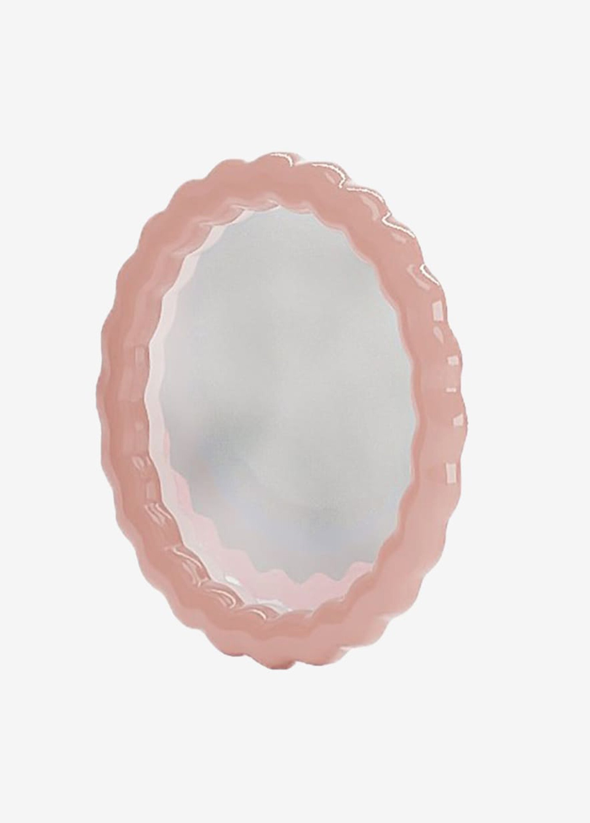 Miroir rond décor céramique fantaisie Rose POT-GEORGIA DE1