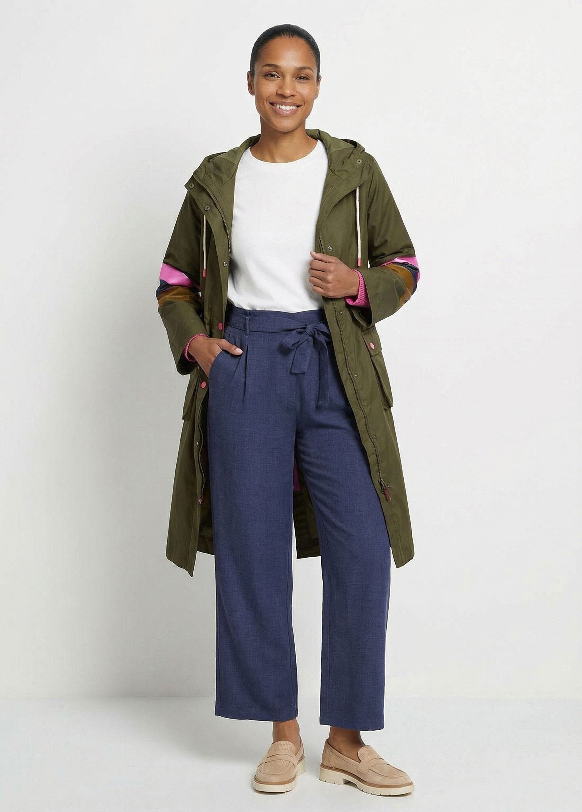 Pantalon large fluide semi élastiqué Femme Bleu NOLARA MV1