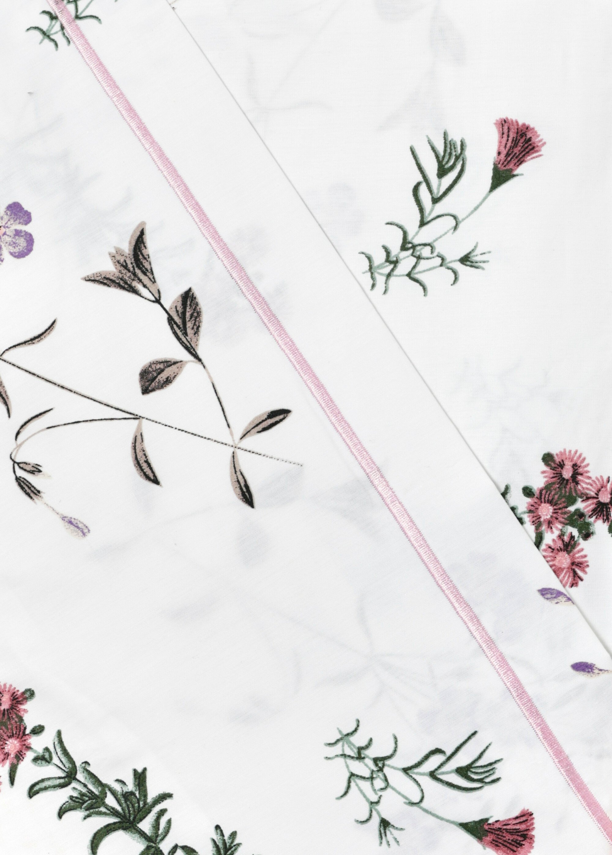 Parure de lit 3 pièces percale avec housse de couette, violettes