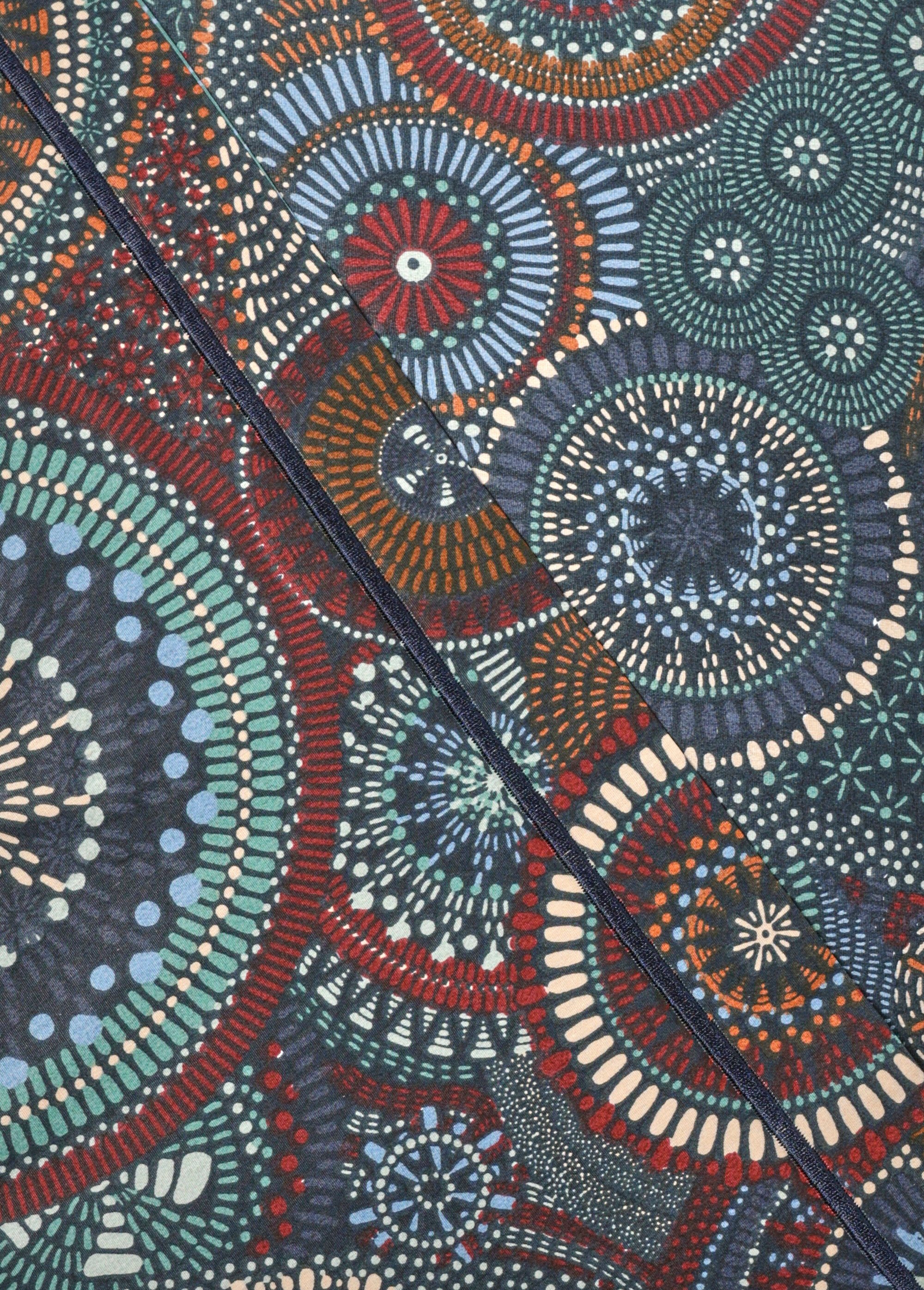 Parure de lit 3 pièces percale avec housse de couette, rosaces