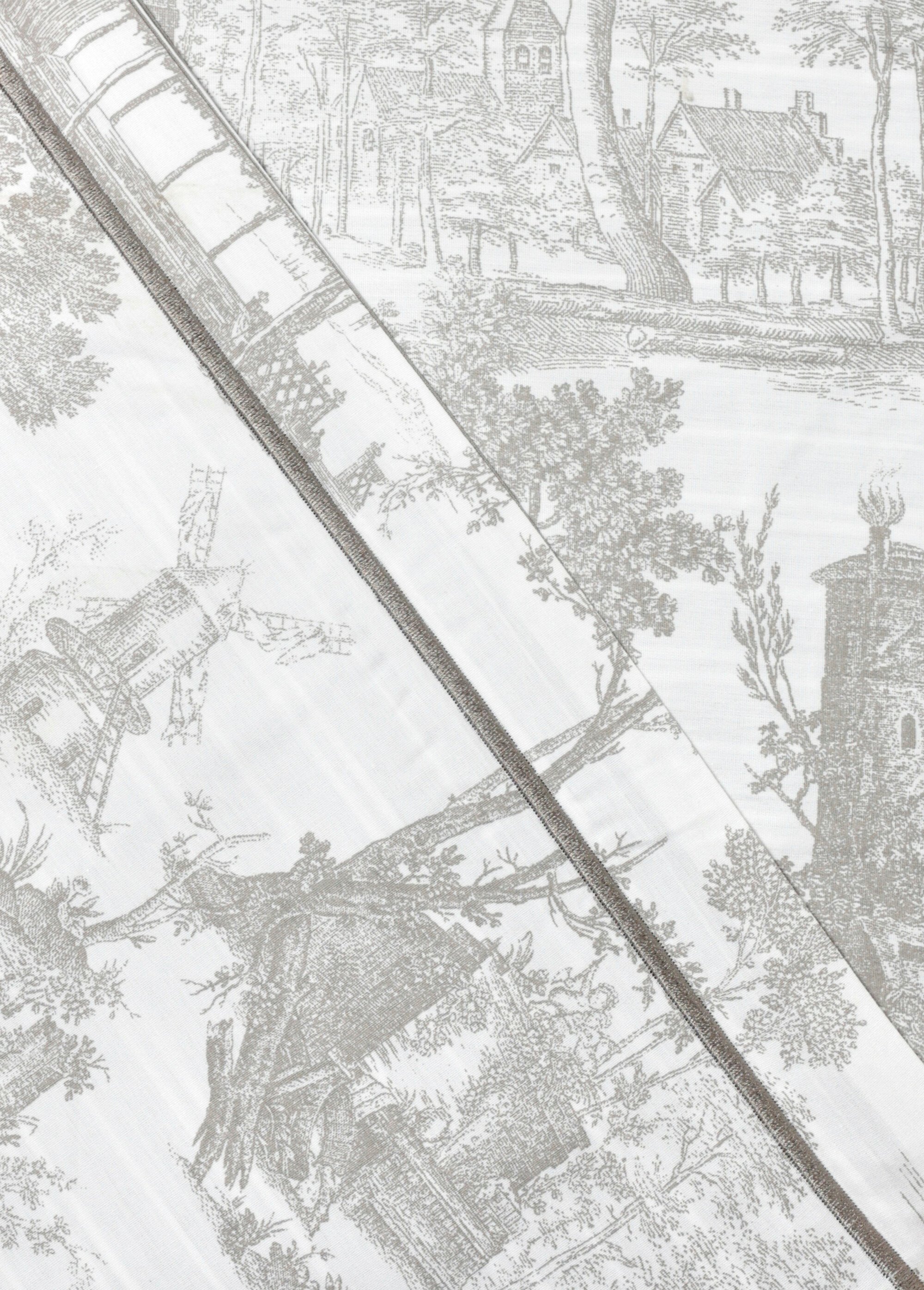 Parure de lit 3 pièces percale avec housse de couette, cyprès