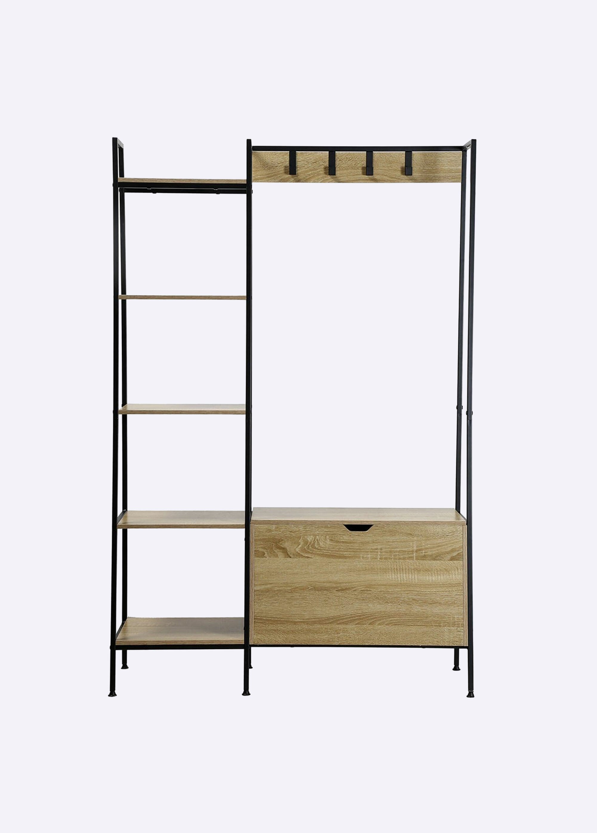 Penderie 5 niveaux + coffre à chaussures MARRON CAL-12149133 FA1