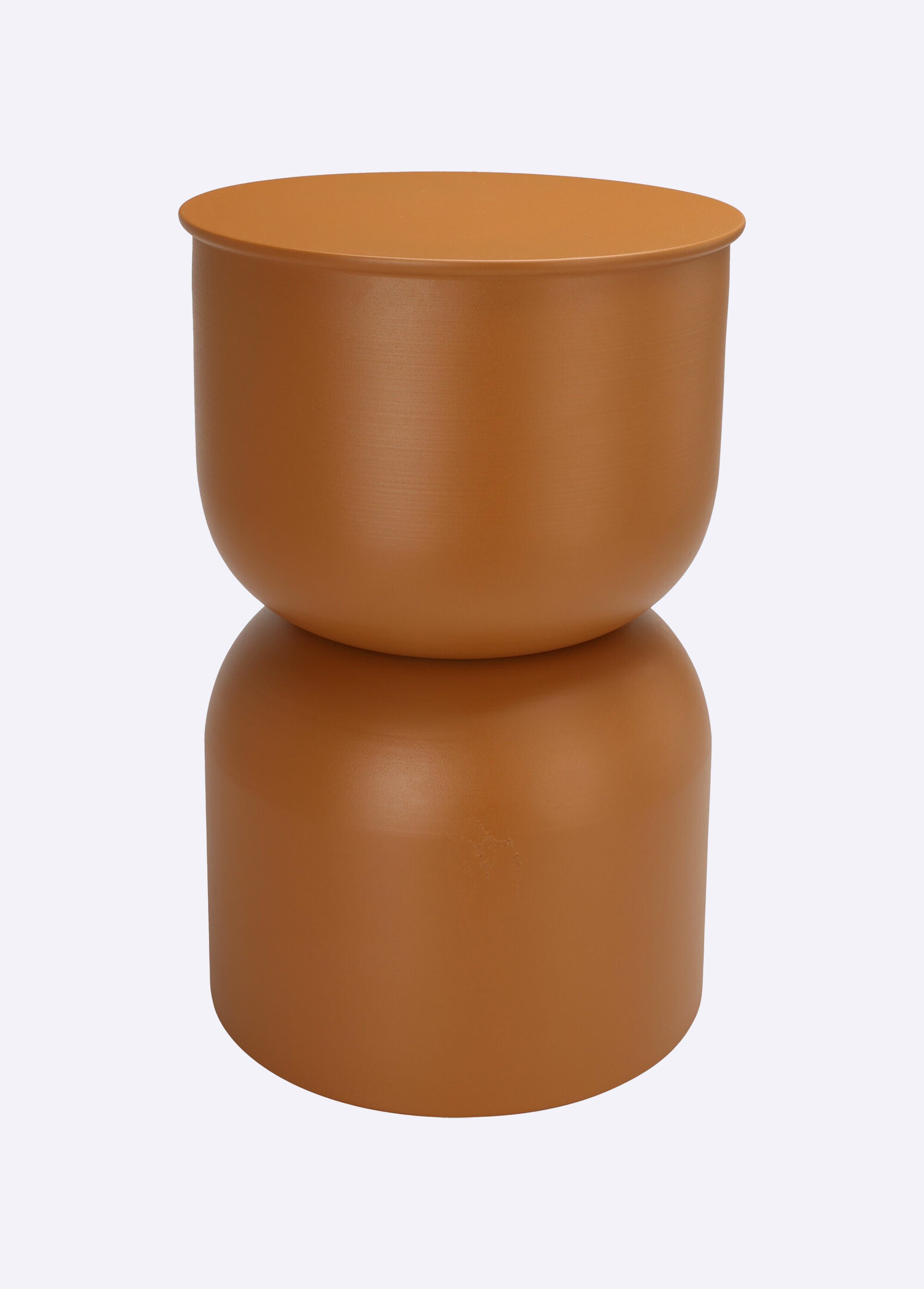 Petite table d'appoint design en zinc MARRON KP-FZ1002230 FA1