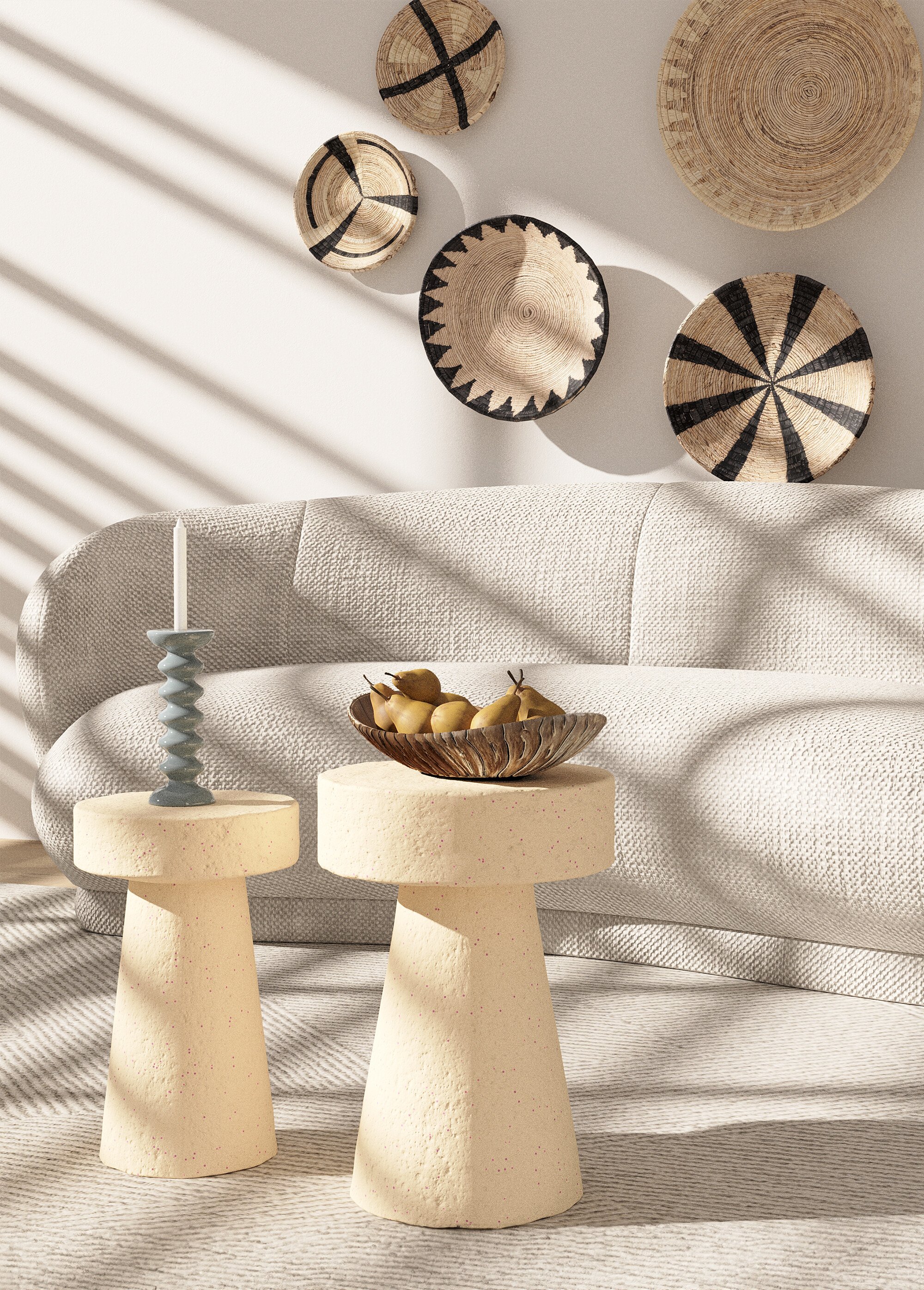 Petite table d'appoint mouchetée design ROSE POT-ANEMONE SF1