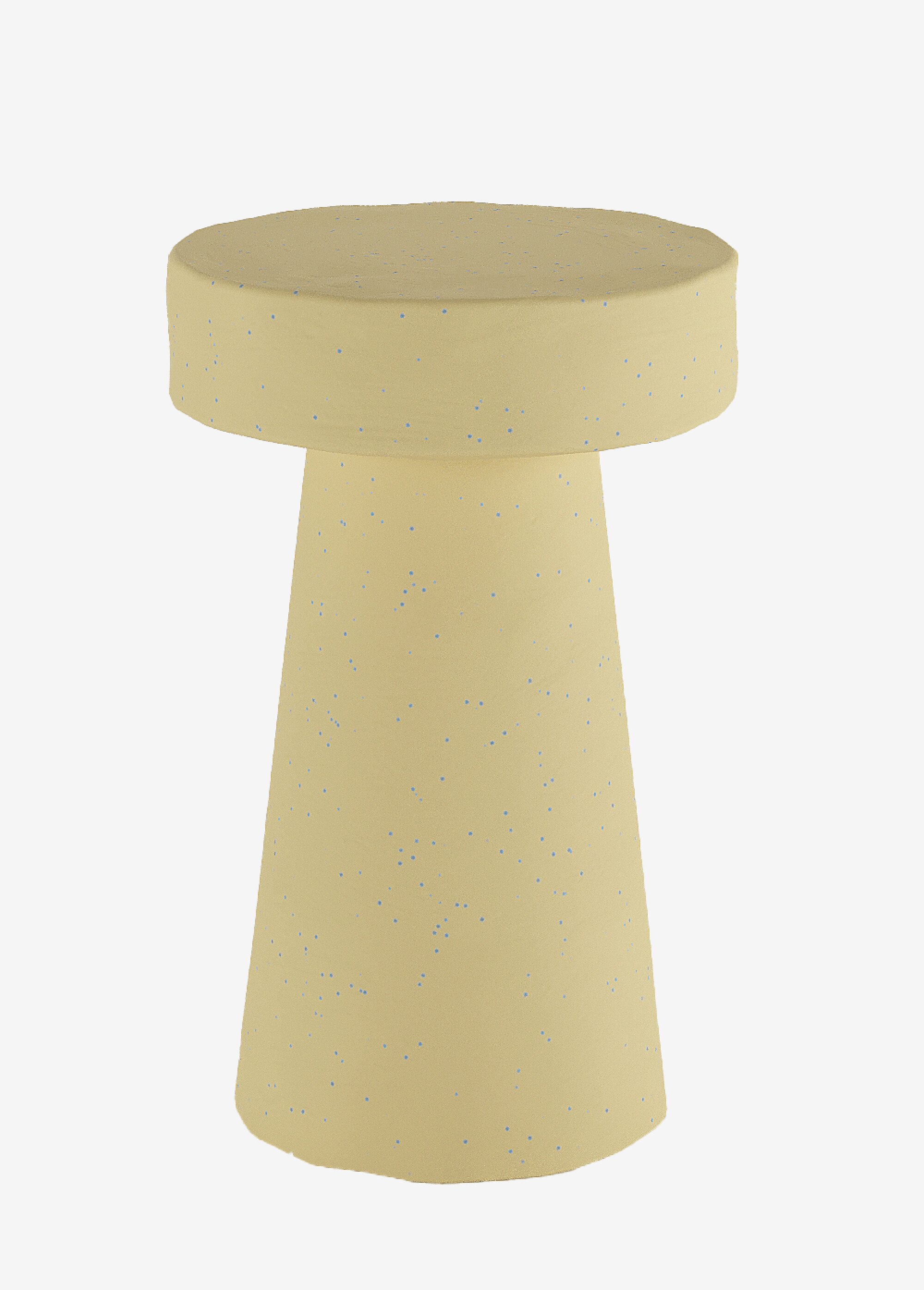 Petite table d'appoint mouchetée design BLEU POT-ANEMONE FA1