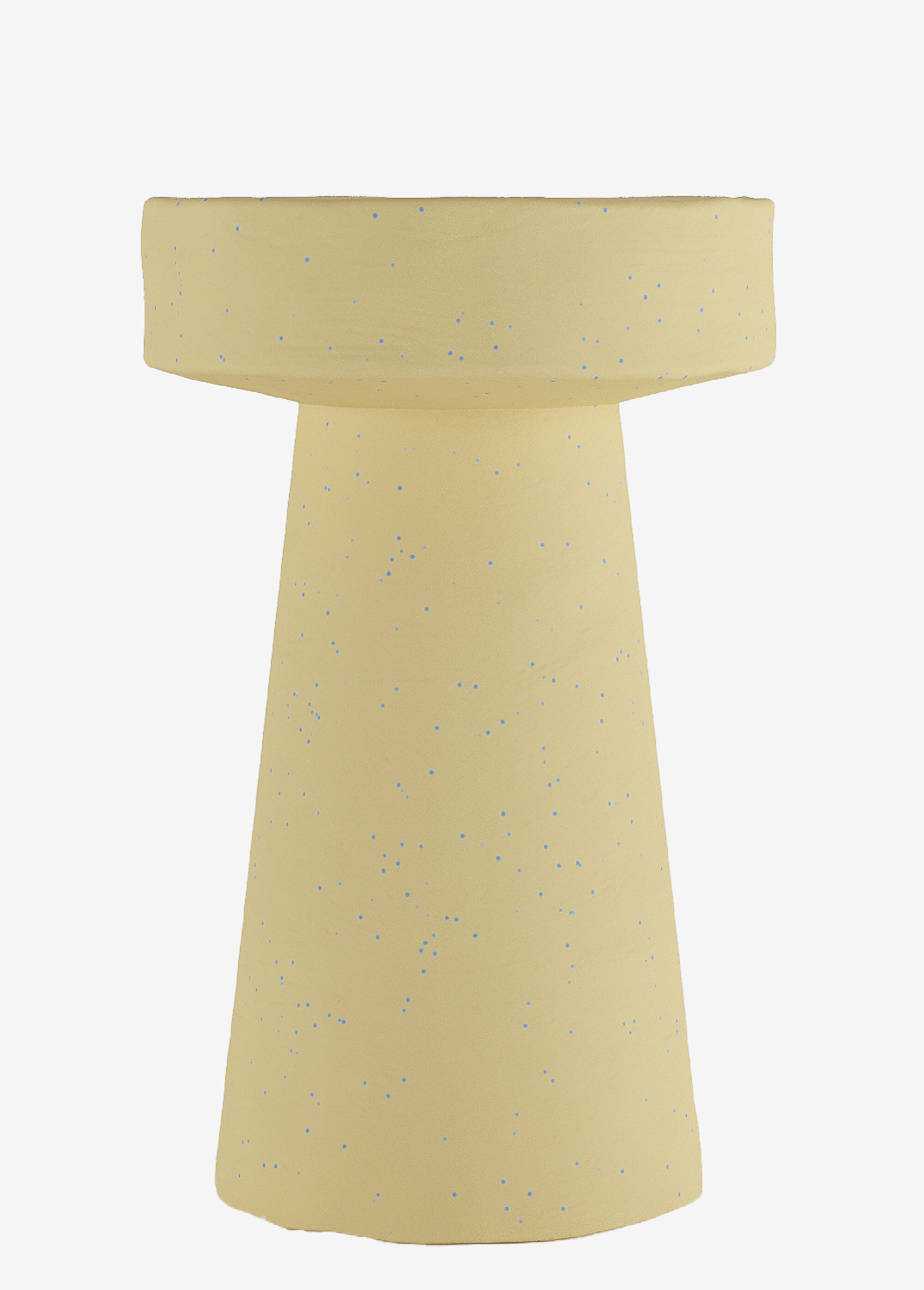 Petite table d'appoint mouchetée design BLEU POT-ANEMONE FA2