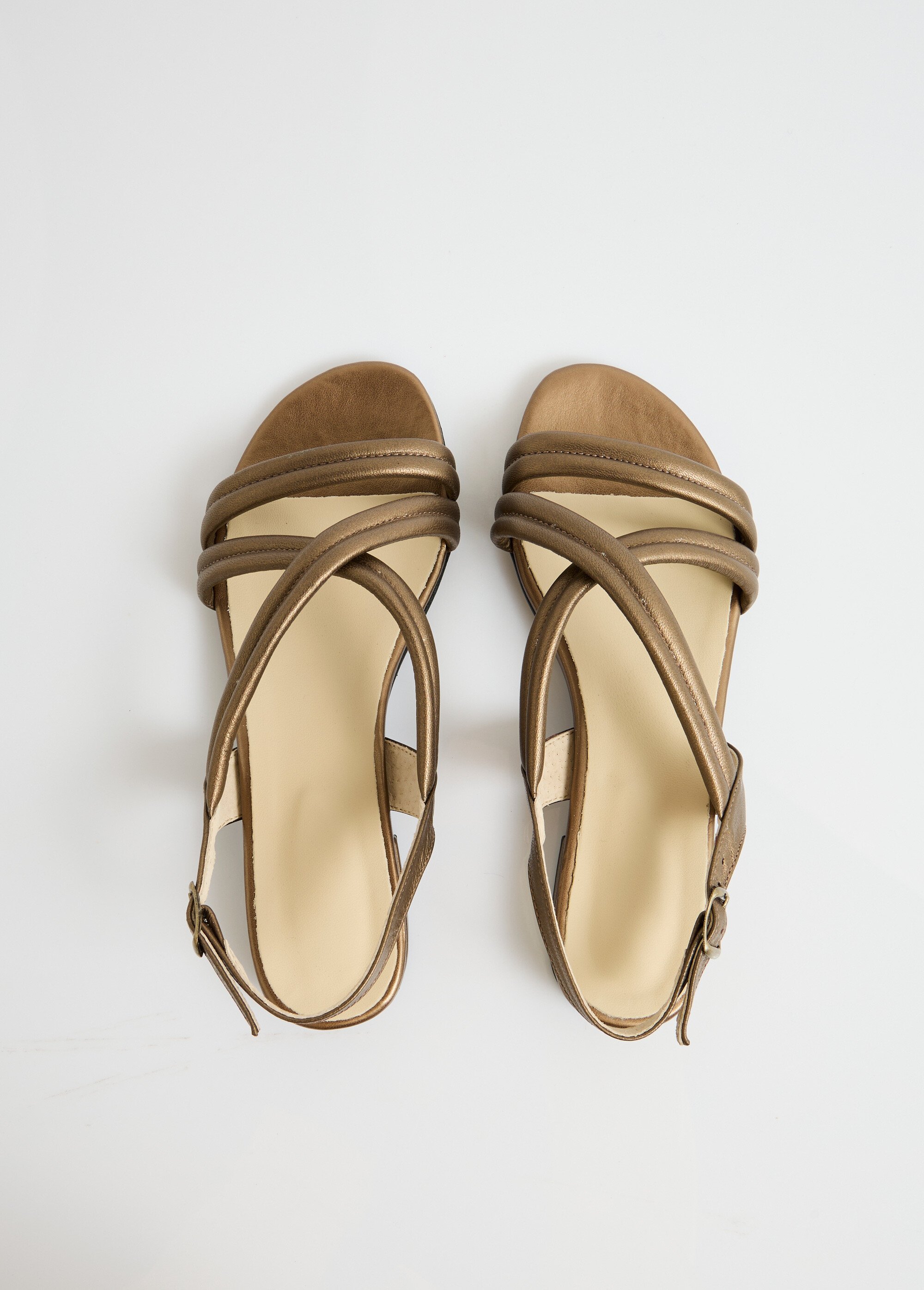 Sandales à talon brides croisées cuir Femme Marron ODORAT OV1