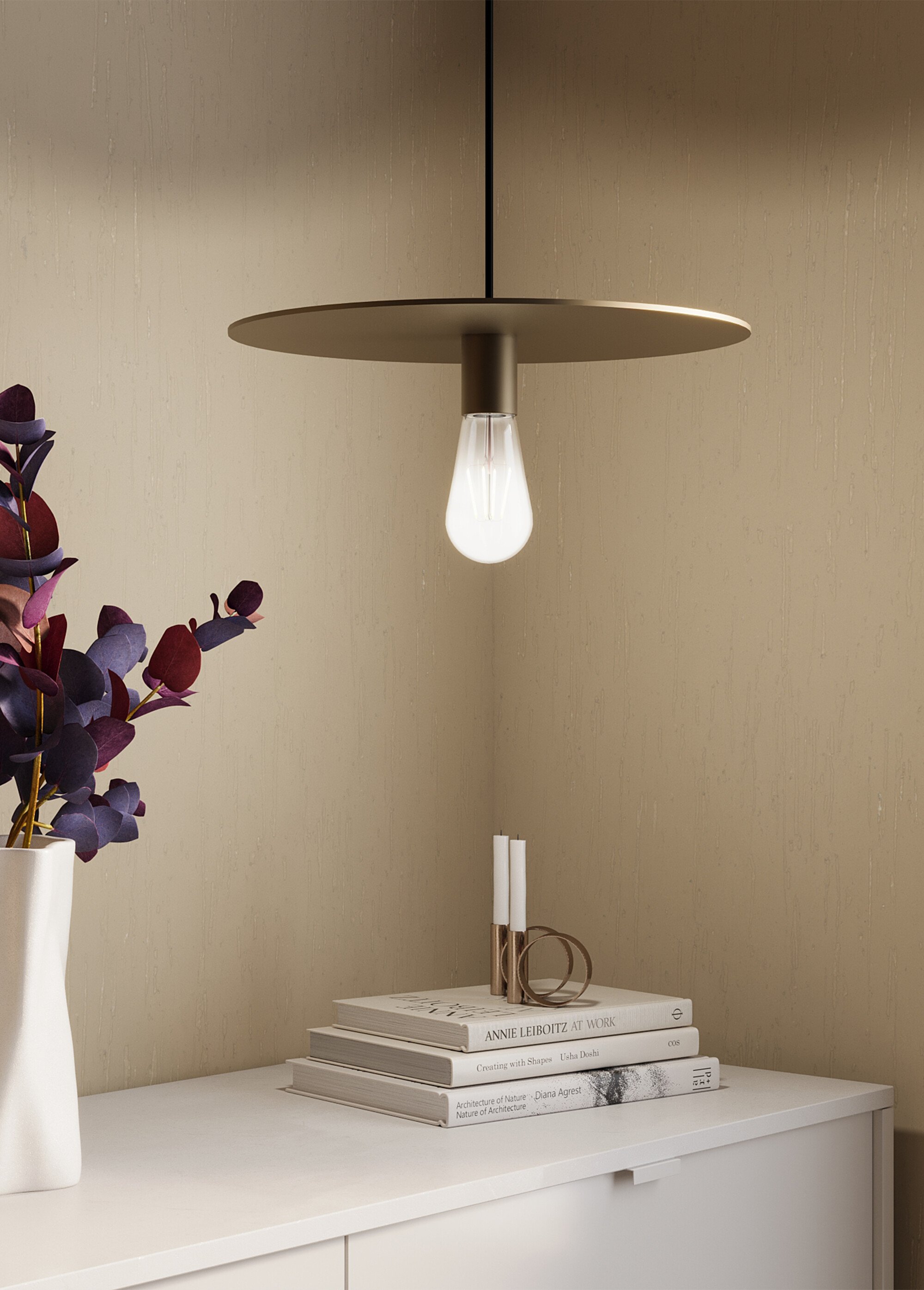 Suspension design disque métallisé mat DORE POT-MOLIERE SF1