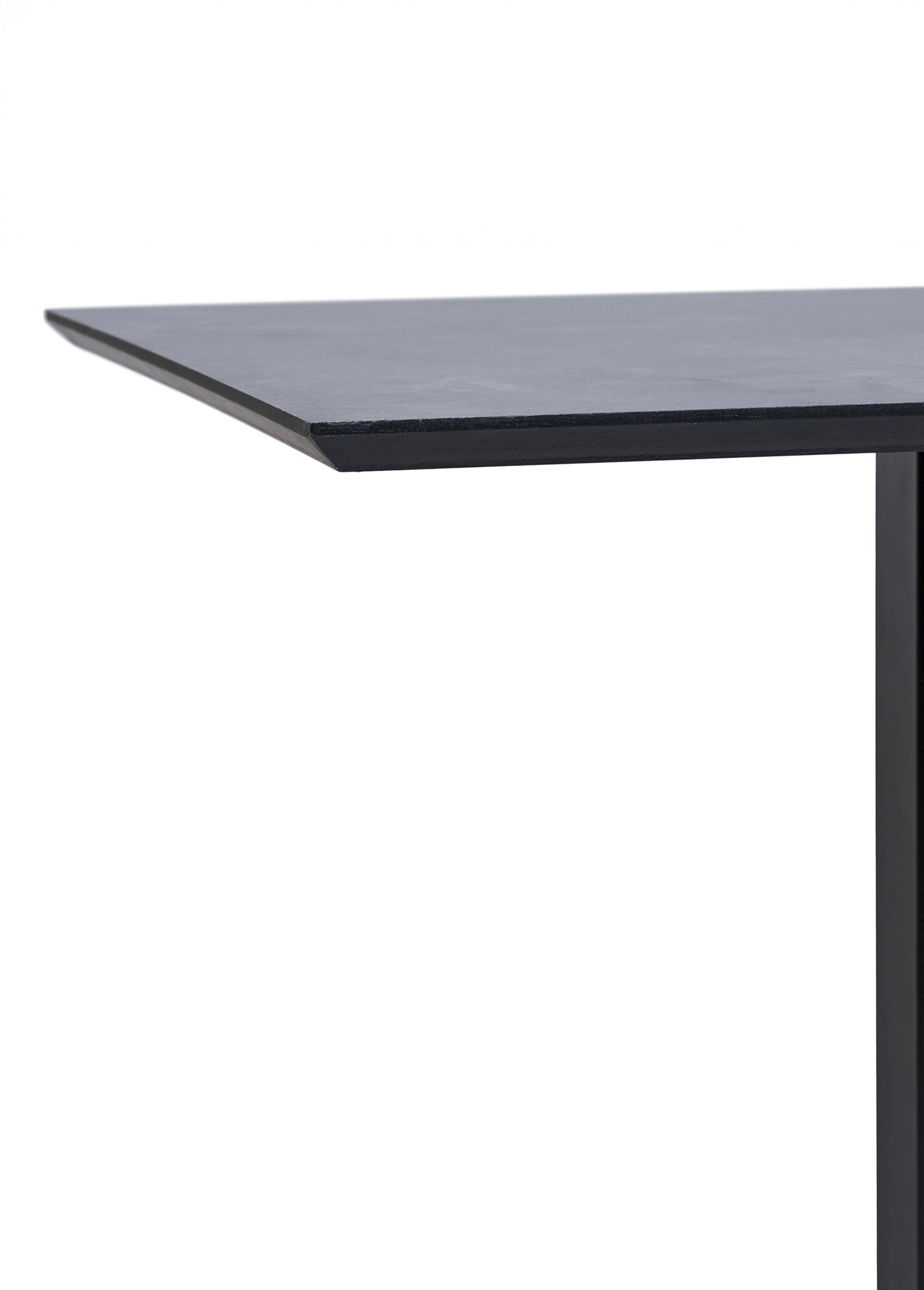 Table carrée type bois clair, pied acier GRIS HN-2250002 DE3