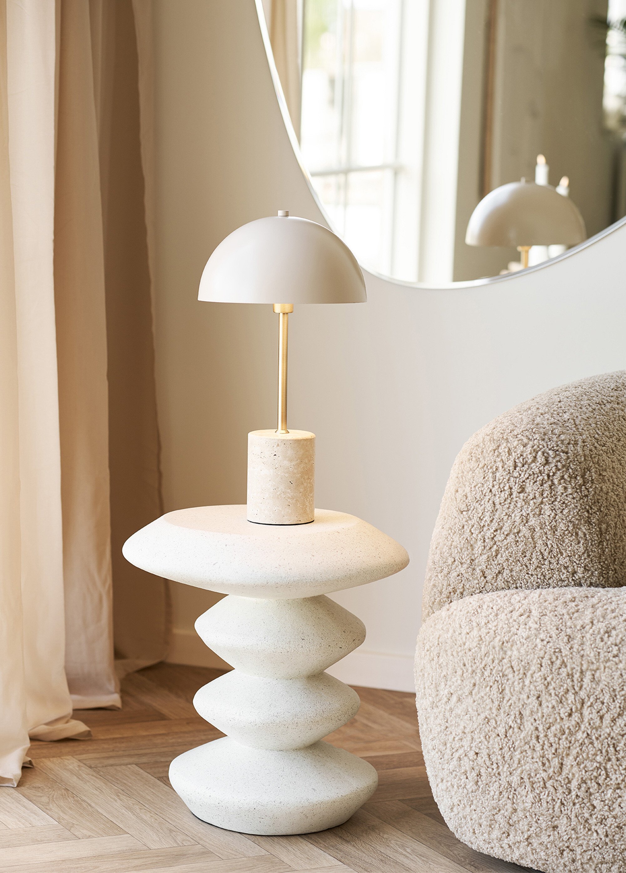 Table d'appoint inspiration organique BLANC HN-2151000 SI1