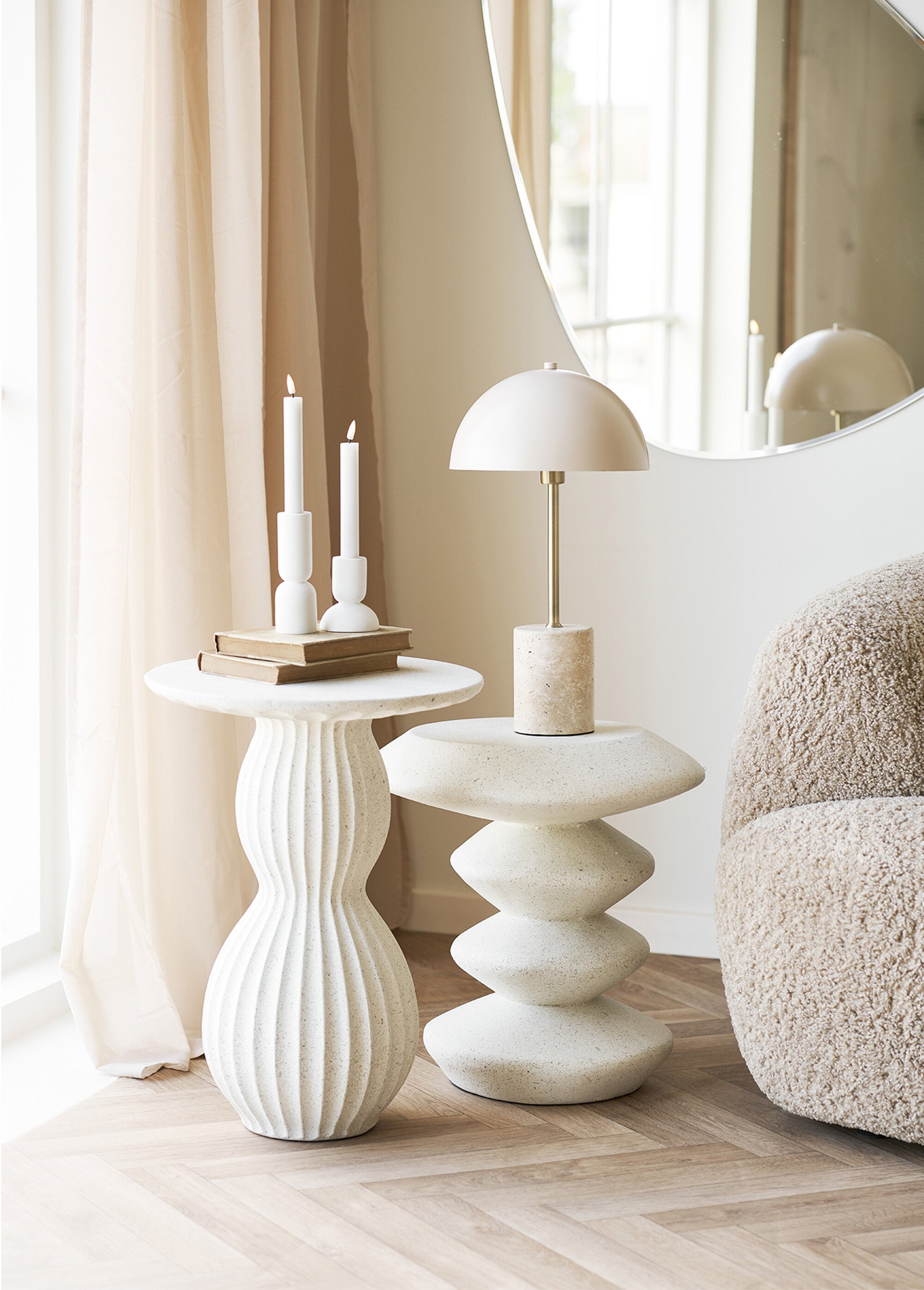 Table d'appoint inspiration organique BLANC HN-2151000 SI2