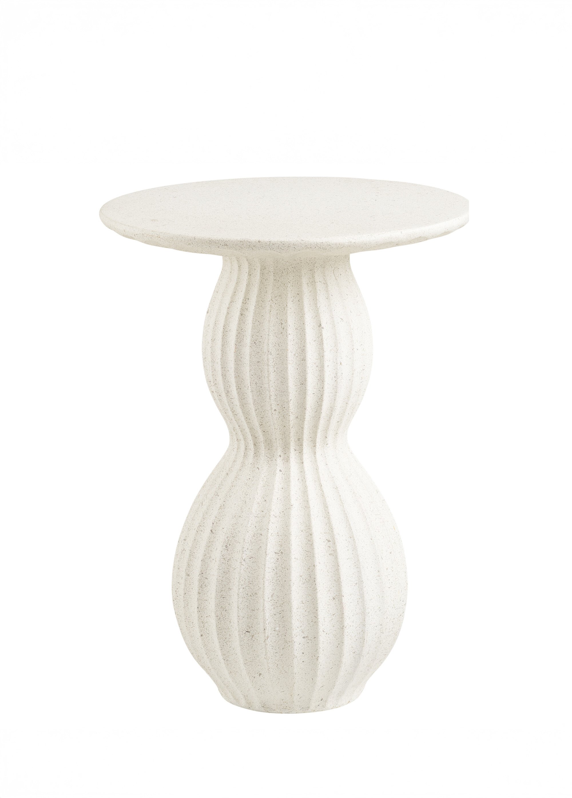 Table d'appoint rainurée, néo baroque BLANC HN-2151020 FA1