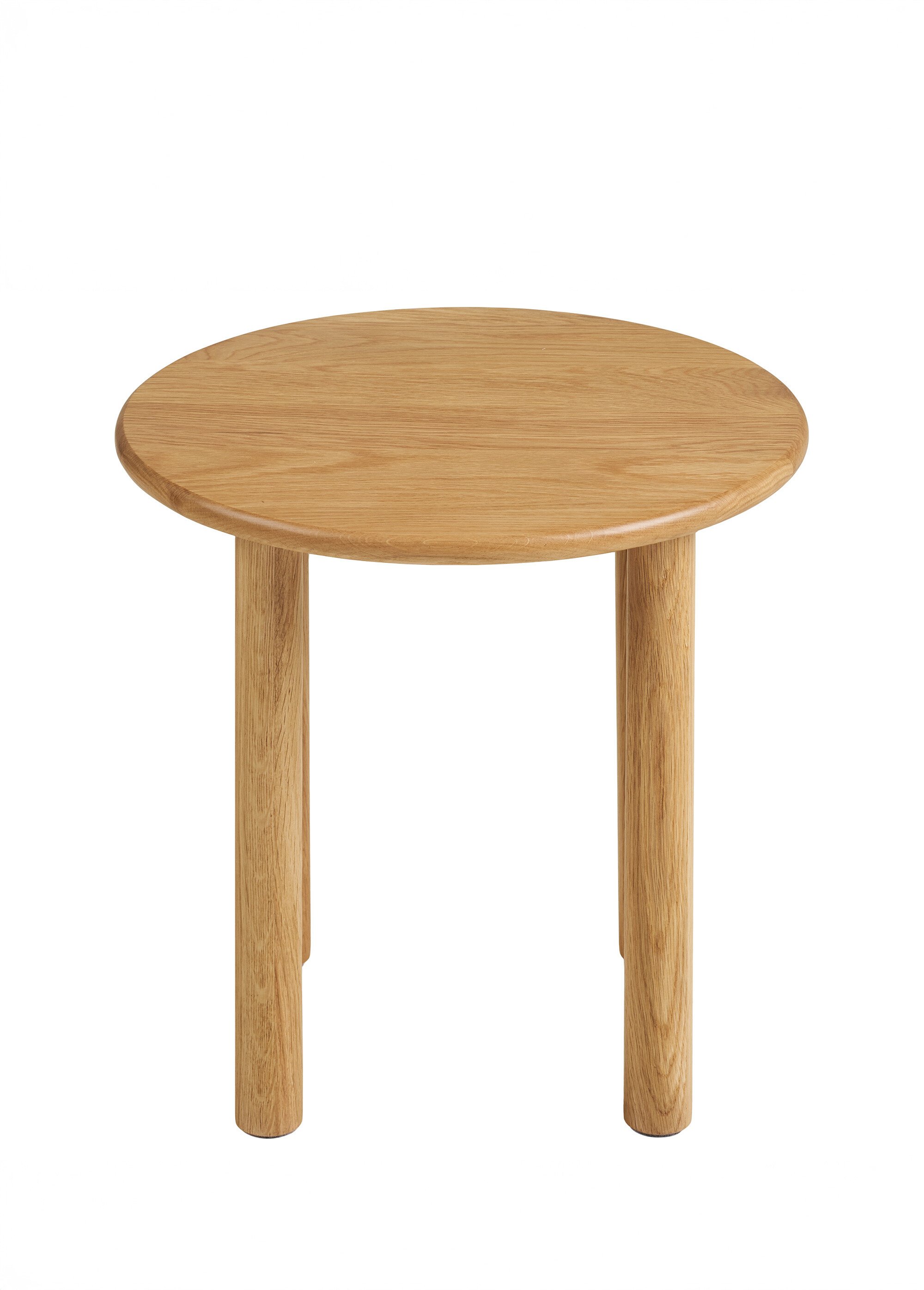 Table d'appoint ronde en chêne naturel