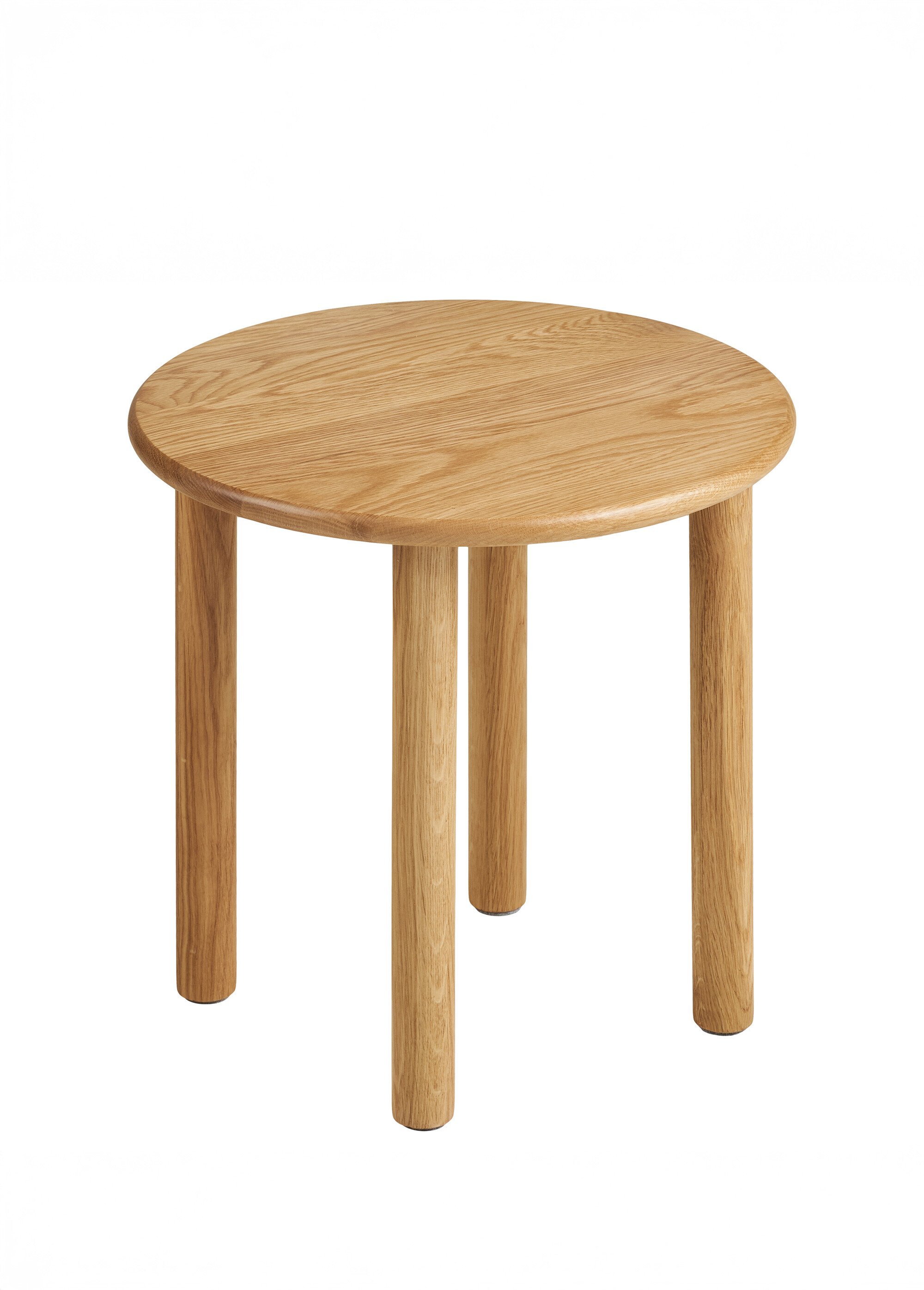 Table d'appoint ronde en chêne naturel