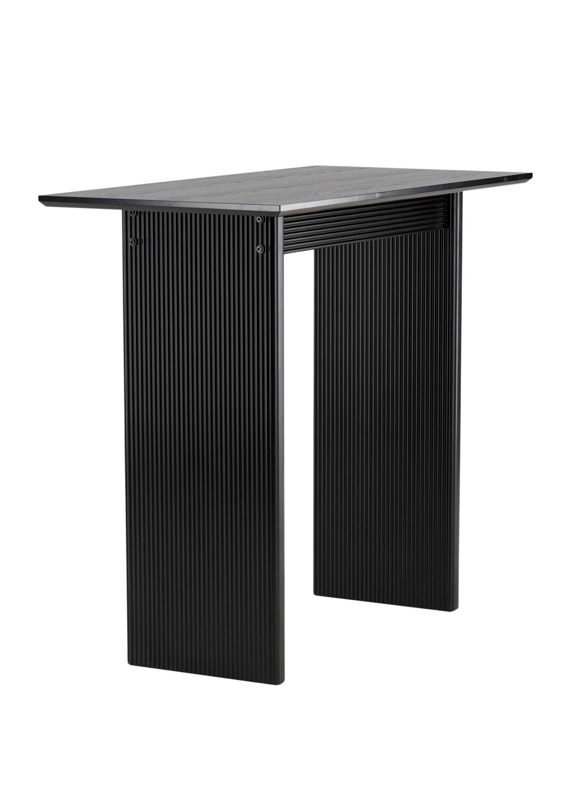 Table de bar haute, piètement rainuré NOIR VEN-61118-100 DE3