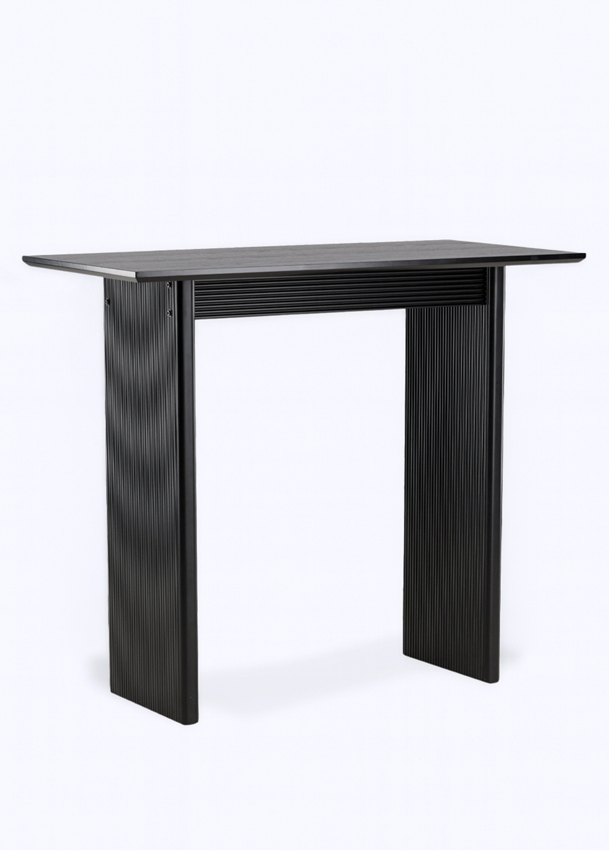 Table de bar haute, piètement rainuré NOIR VEN-61118-100 FA1
