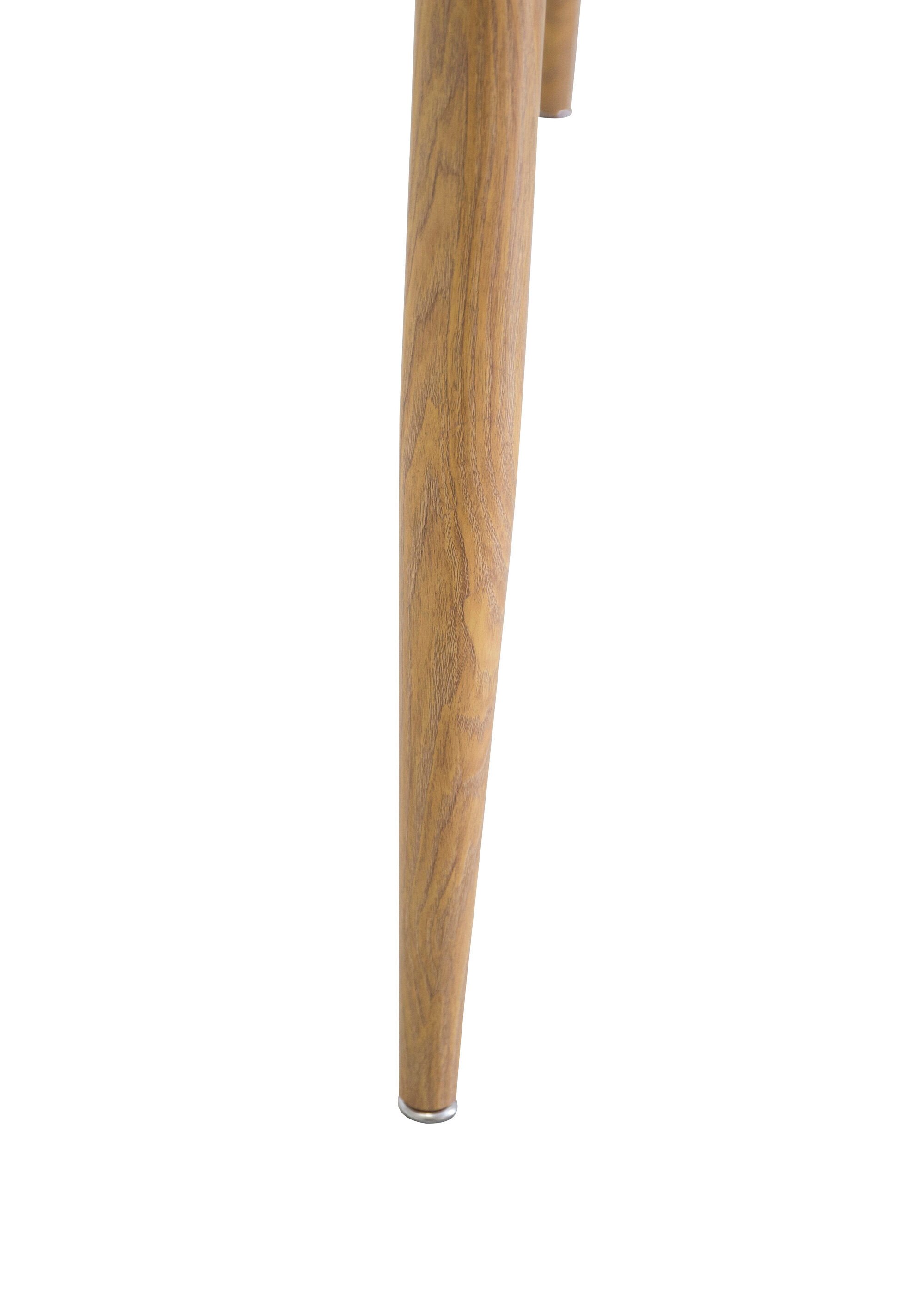 Table ronde, plateau fin et pieds compas BLANC VEN-27940-488 DE2