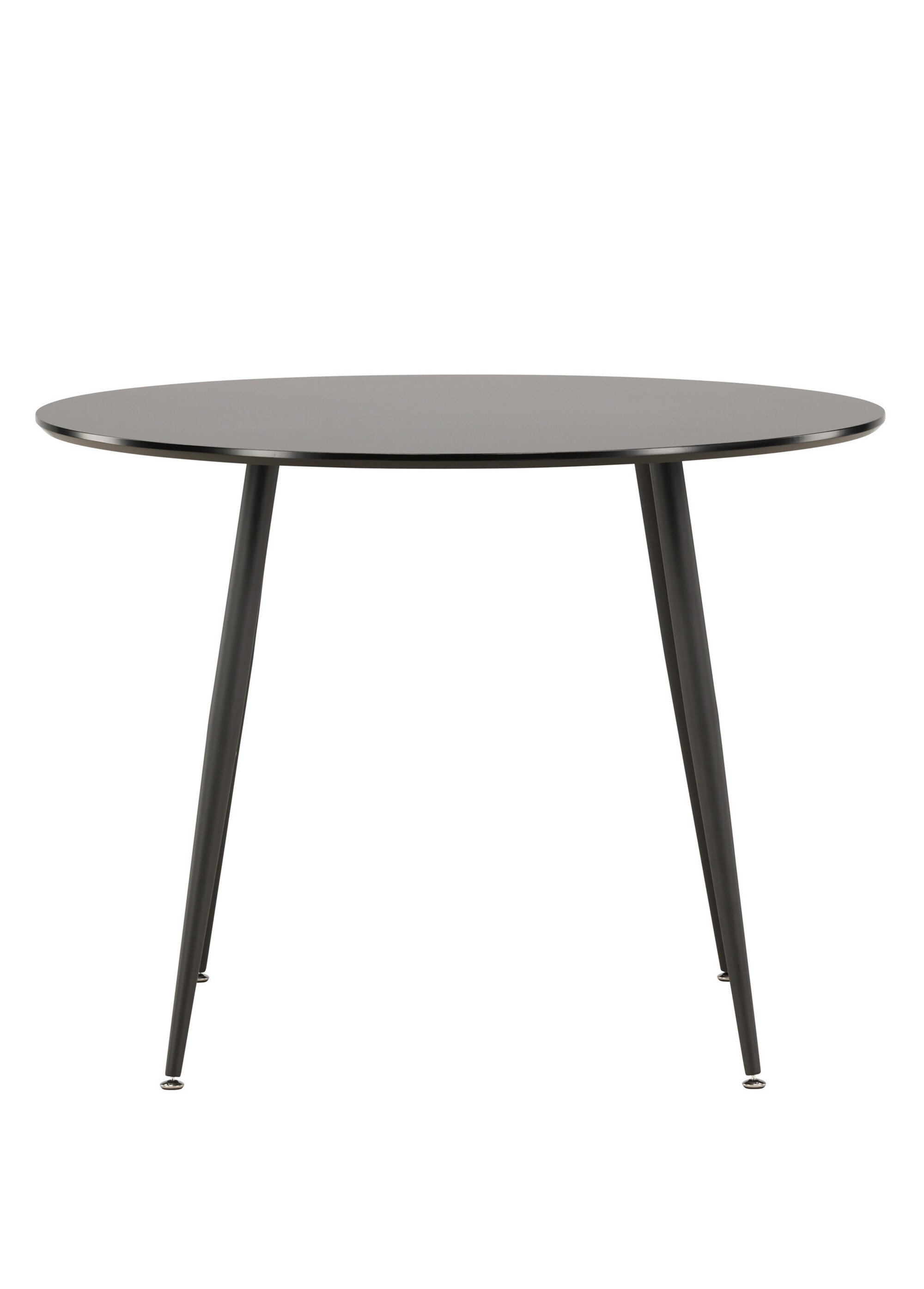 Table ronde, plateau fin et pieds compas NOIR VEN-27940-488 DE1