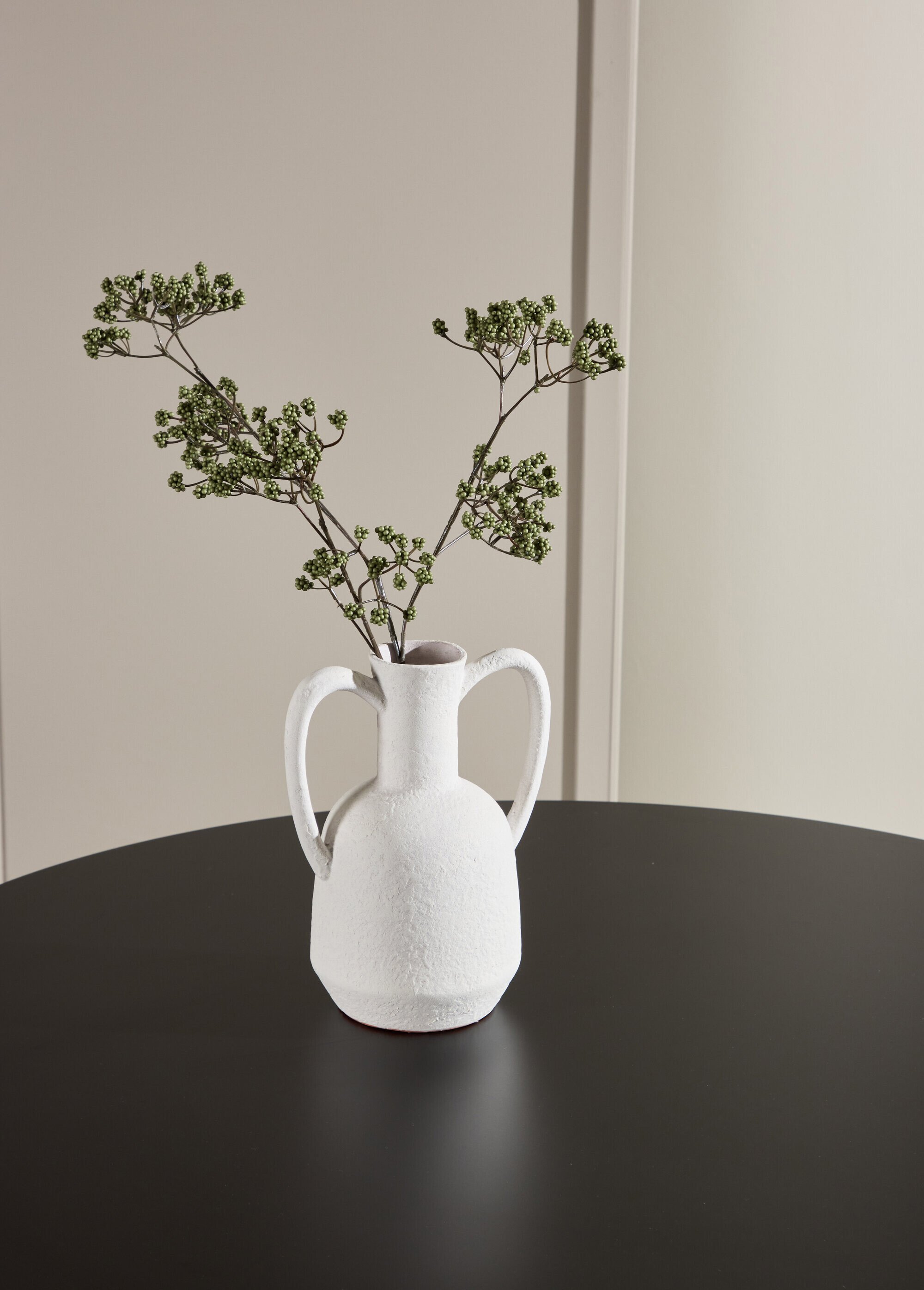 Table ronde, plateau fin et pieds compas NOIR VEN-27940-488 DE2