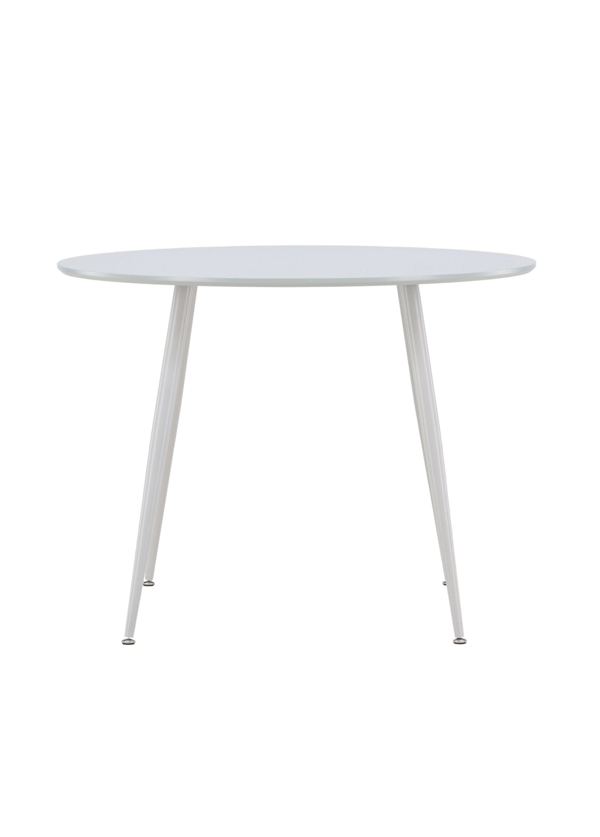 Table ronde, style épuré et pieds compas GRIS VEN-61100-165 DE1