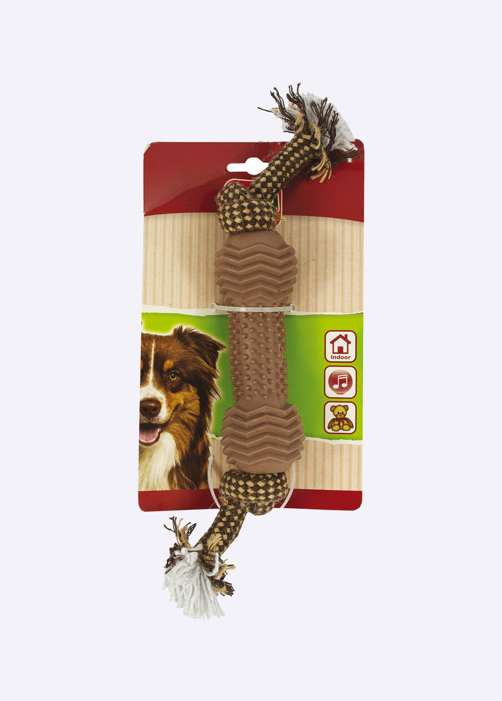 Jouet pour chien, haltère + corde