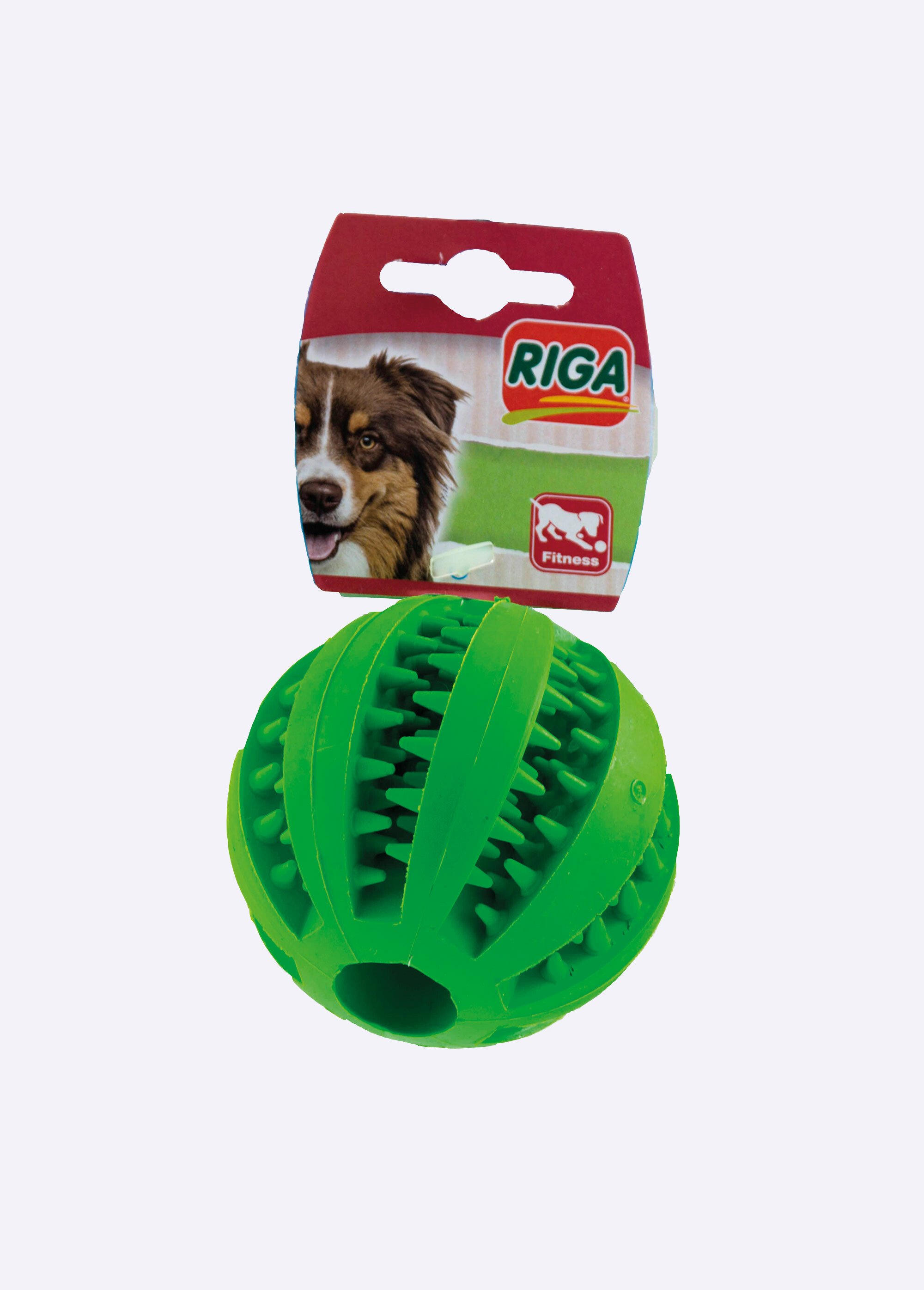 Balle de jeu à machouiller pour chien VERT RIG-00005573EL FA1