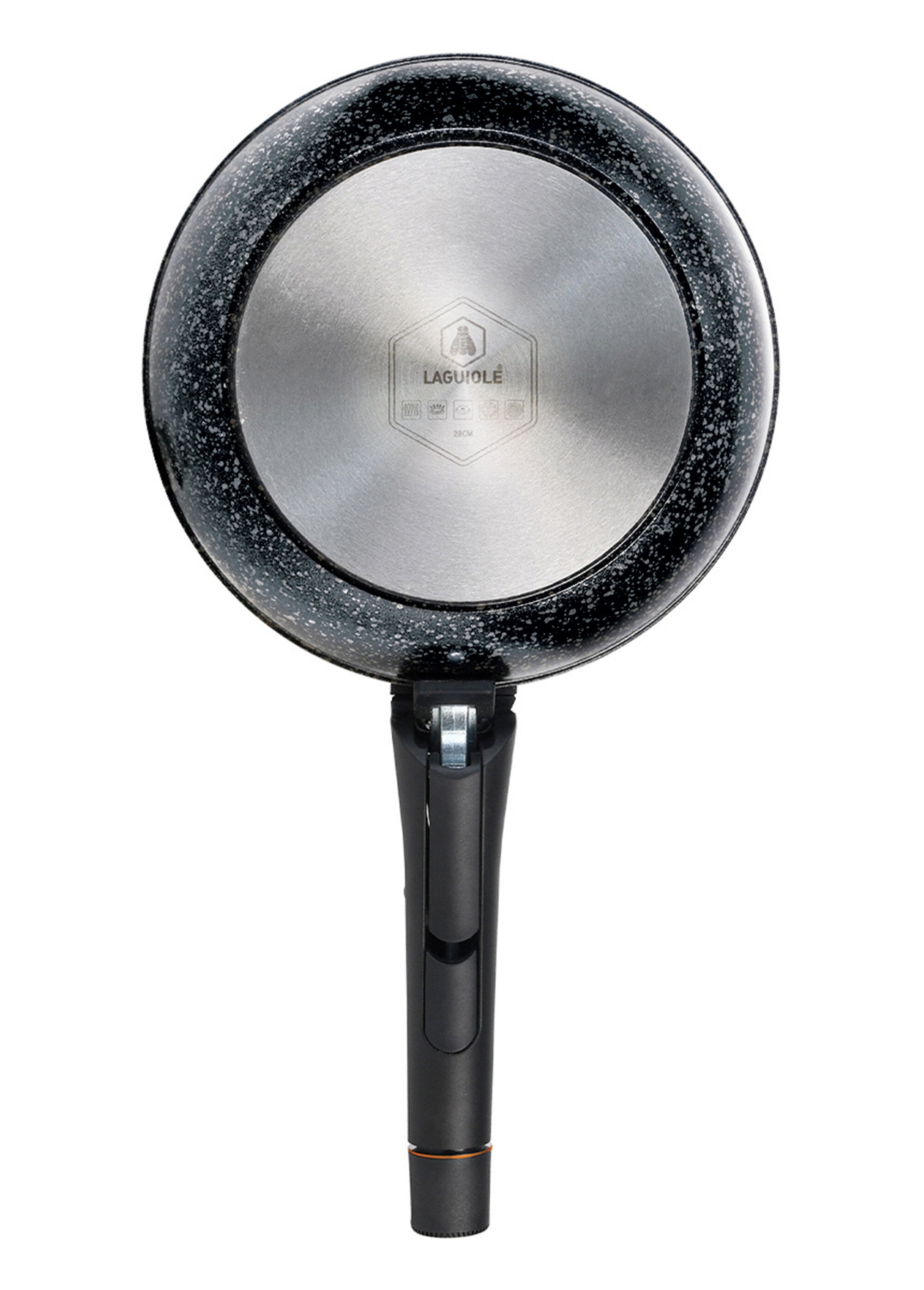 Batterie De Cuisine 7 Pièces Paris Prix - 28 Cm - Aluminium Noir - Neuve