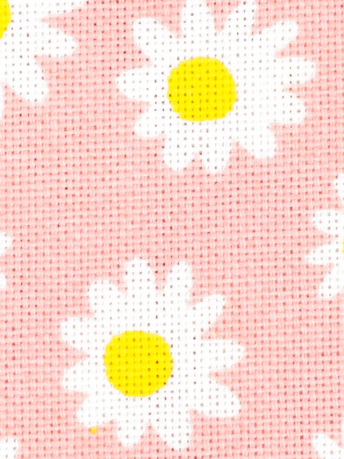 Coupon tissu déco, pâquerettes 3x1,4m ROSE COT149891 DE2