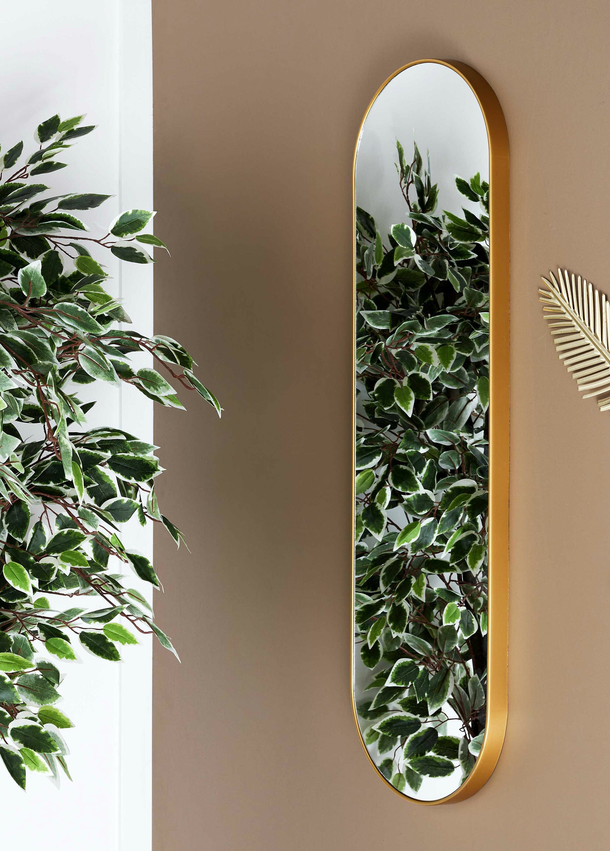 Miroir ovale chic, bord métallisé Doré CMP-HD0029 SI2