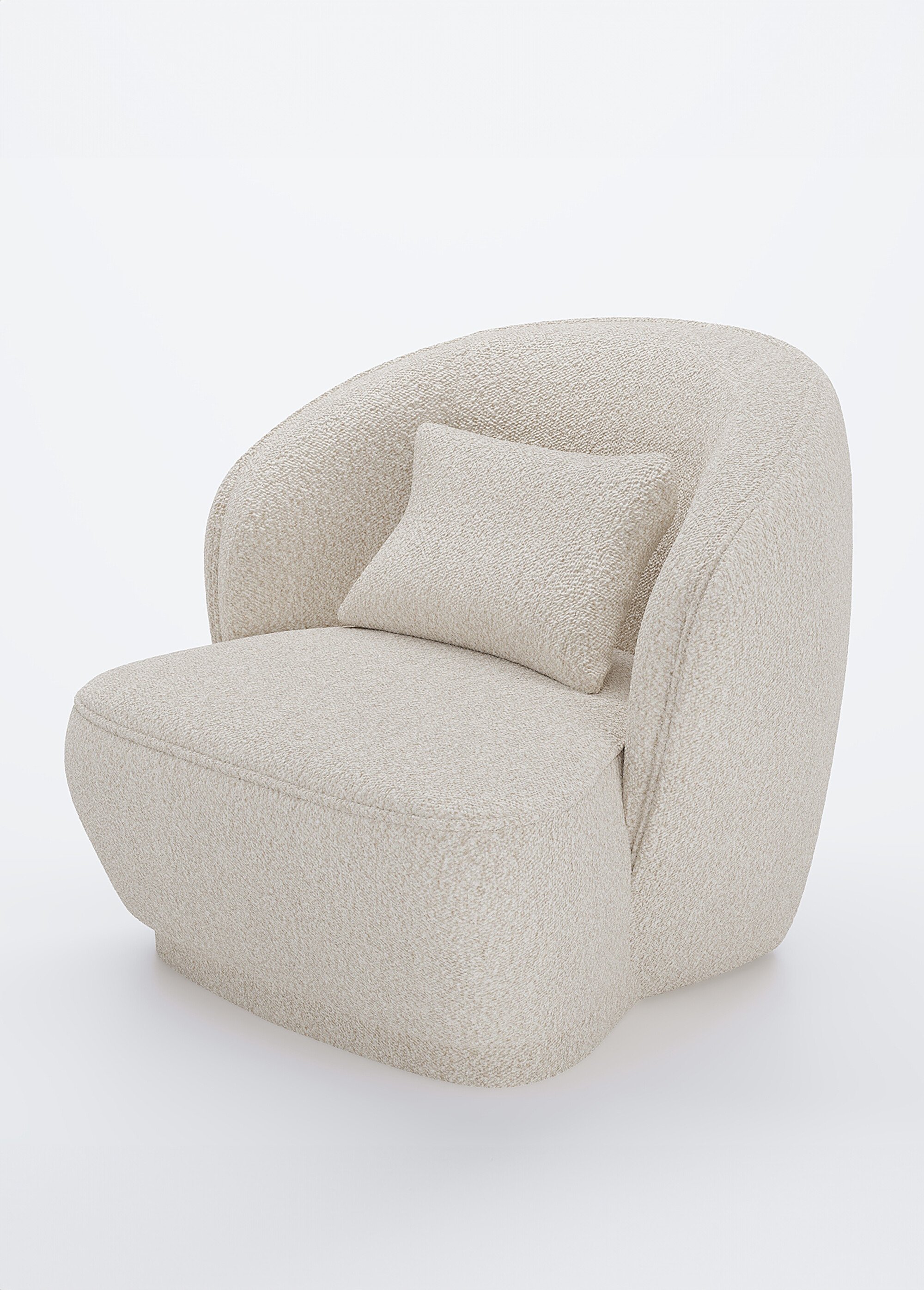 Fauteuil cocooning au look design GRIS POT-PABLO FA1