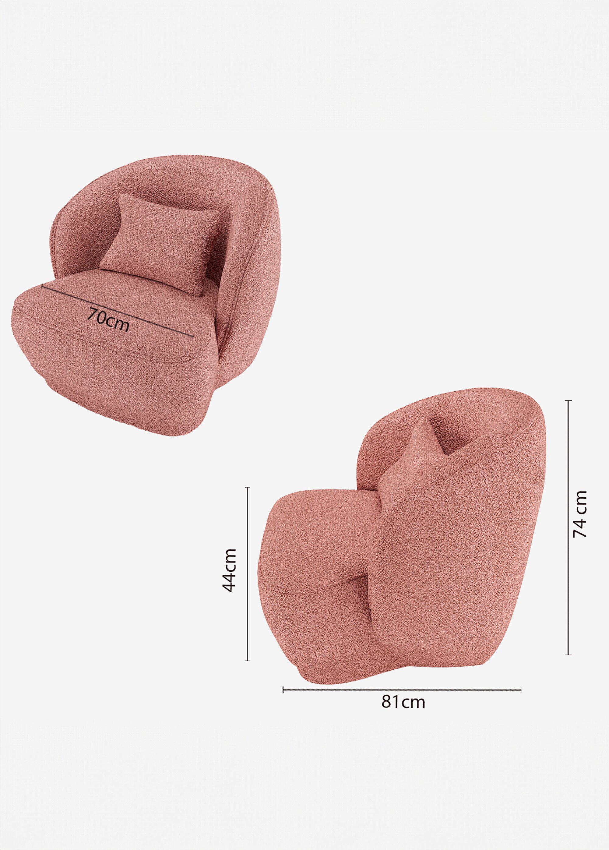 Fauteuil cocooning au look design ROSE POT-PABLO DE2